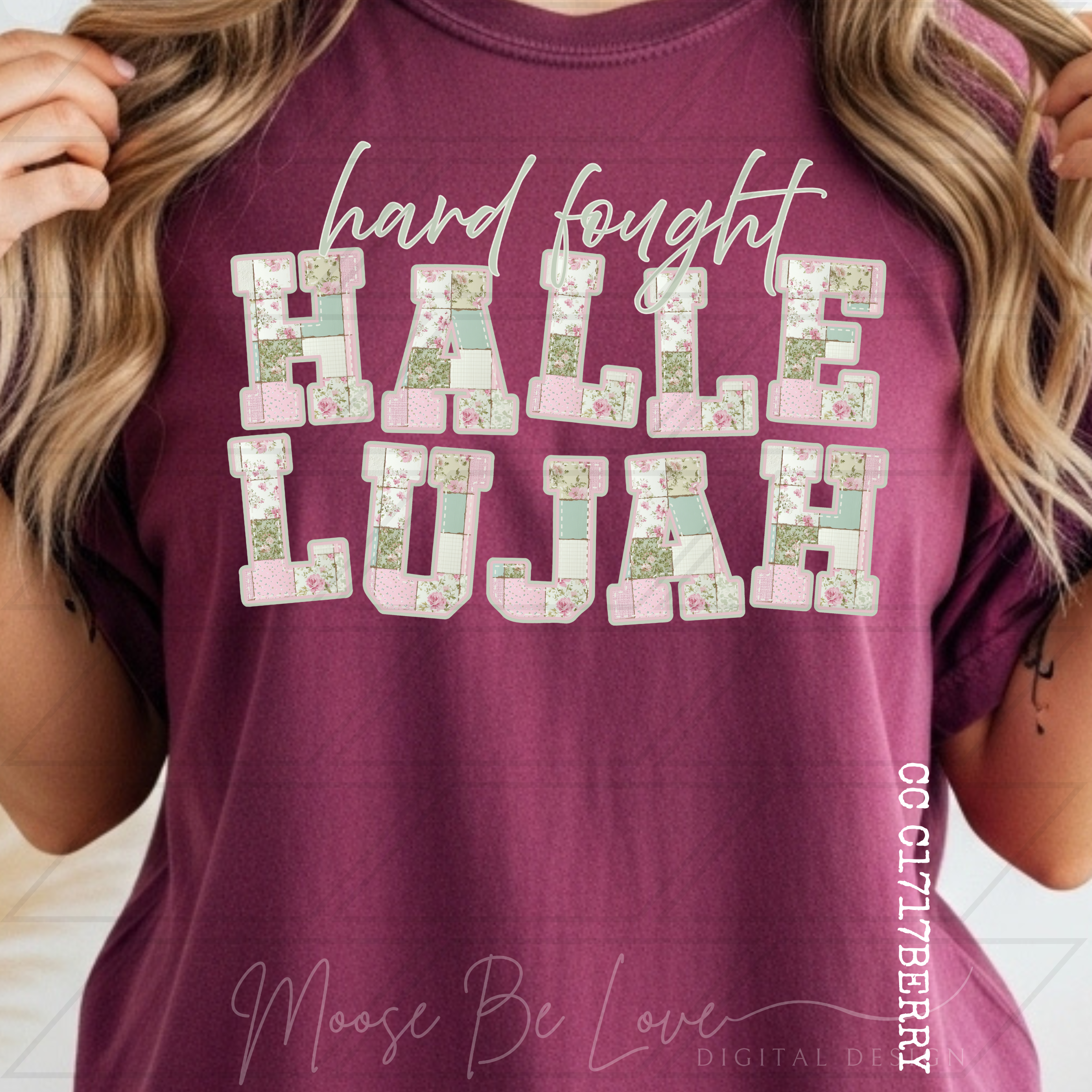 HARD FOUGHT HALLELUJAH QUILTED STITCH PNG