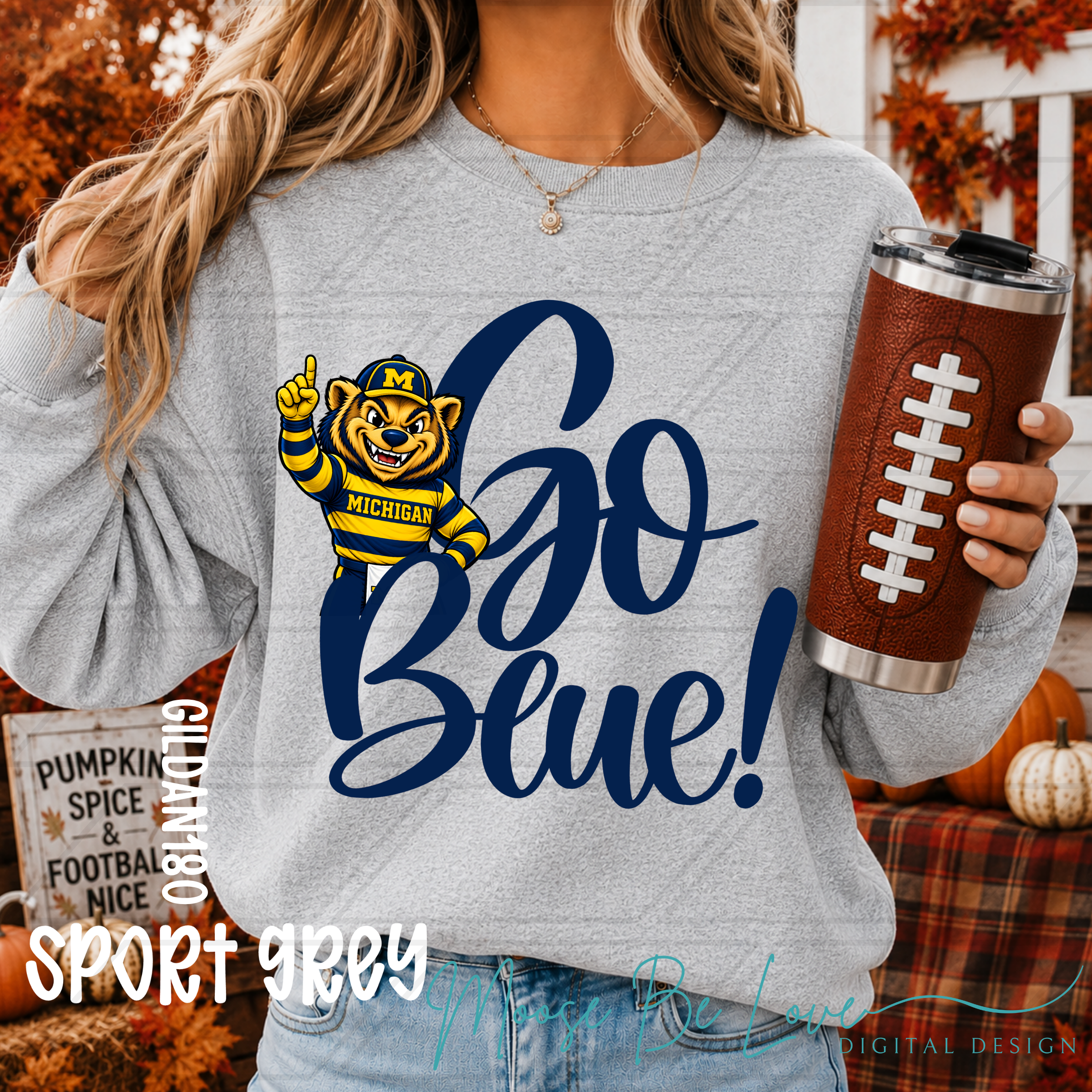 GO BLUE WOLVERINES SCRIPT TYPOGRAPHY BUNDLE