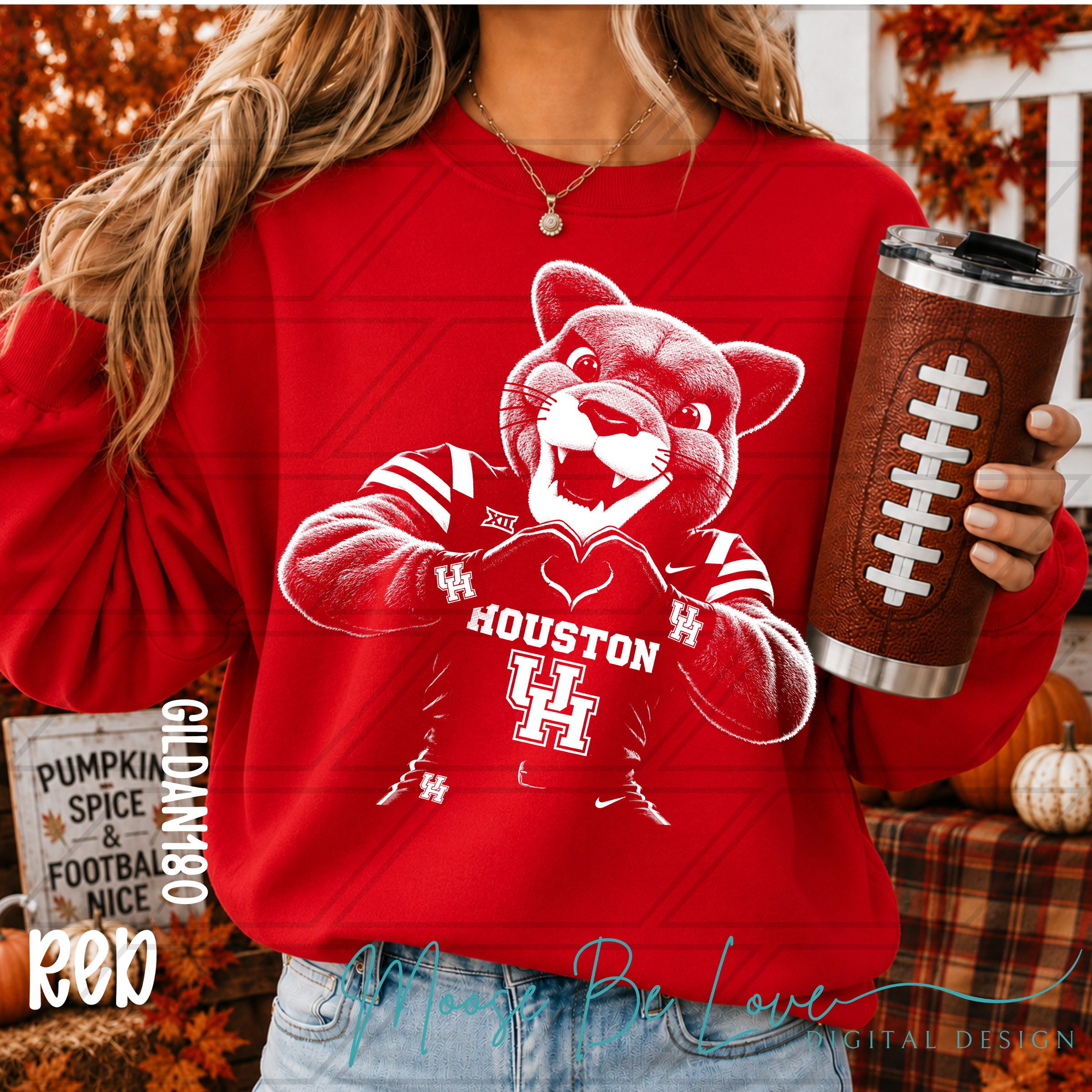 COUGARS HAND HEART HALFTONE MASCOT PNG