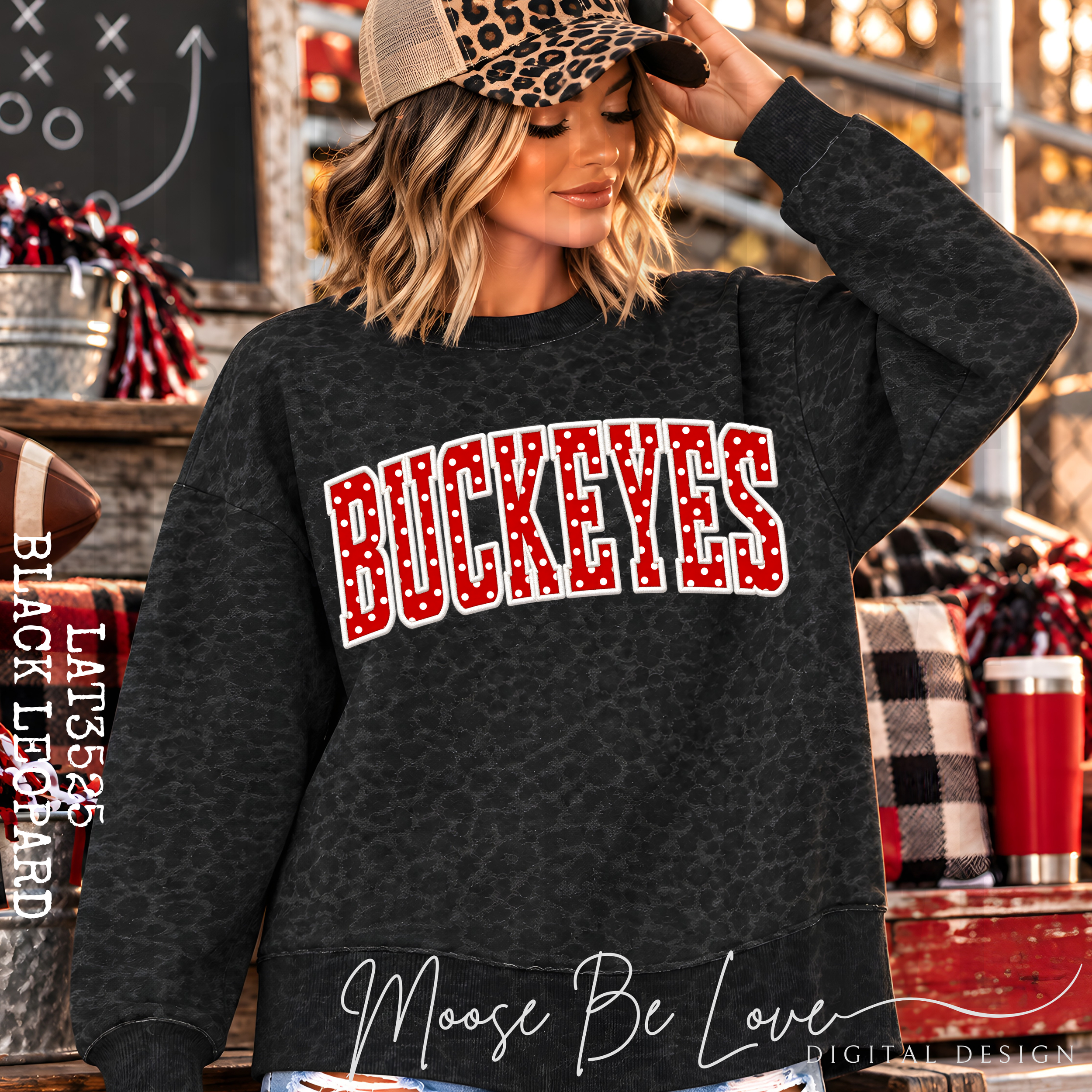 BUCKEYES POLKA DOT EMBROIDERED ARCH BUNDLE