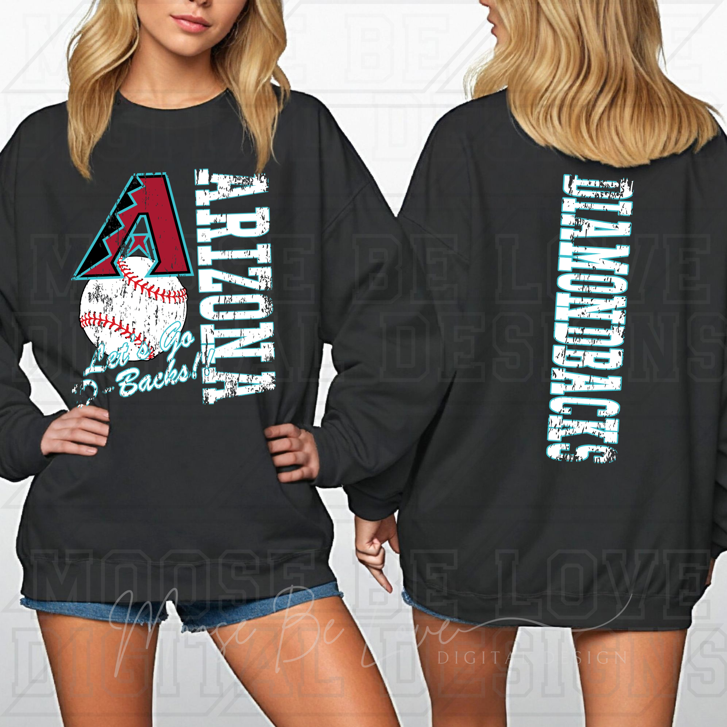 ARIZONA BASEBALL RETRO MASCOT TYPO BUNDLE *INCLUDES 2 COLOR OPTIONS*