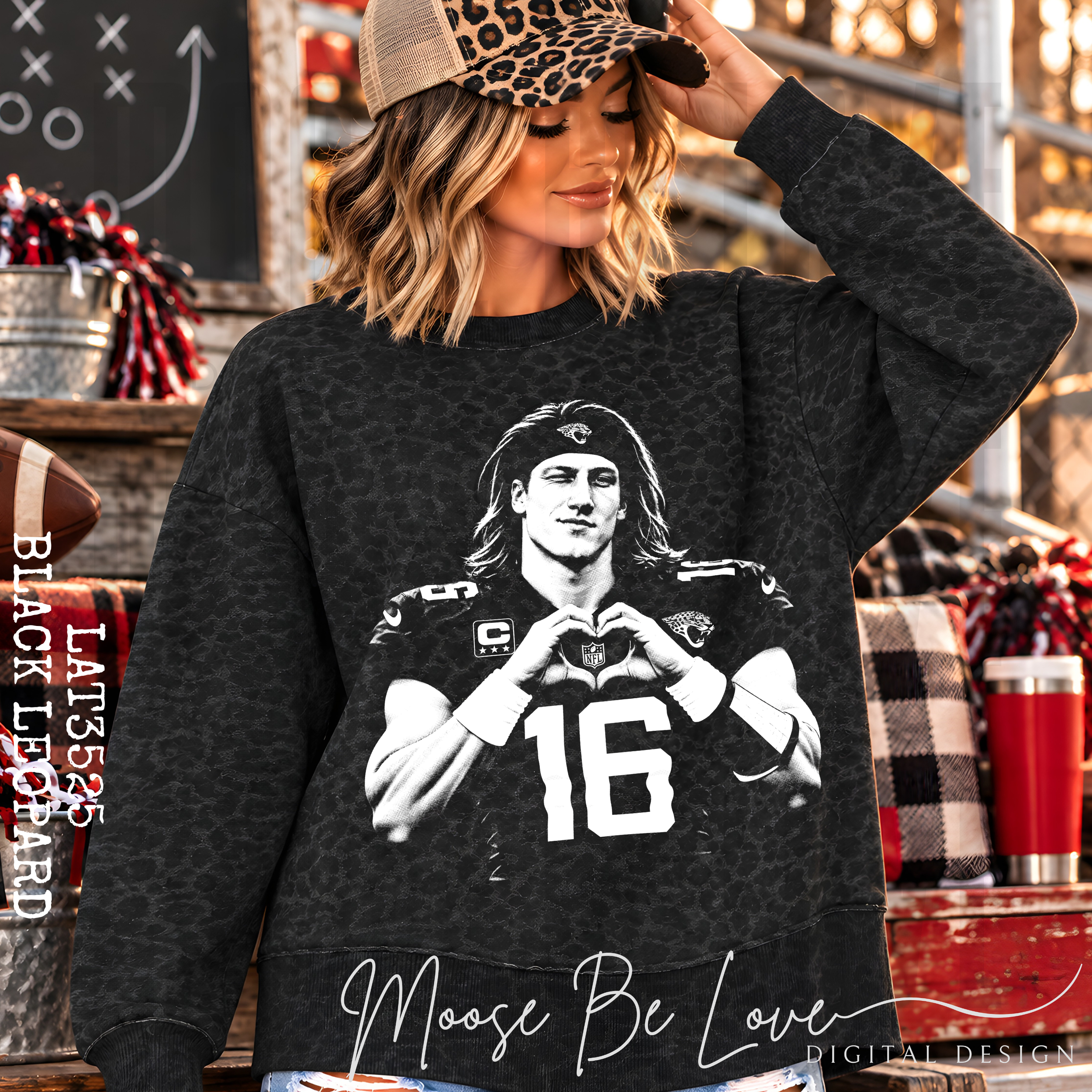 TREVOR QB JACKSONVILLE HAND HEART HALFTONE PNG