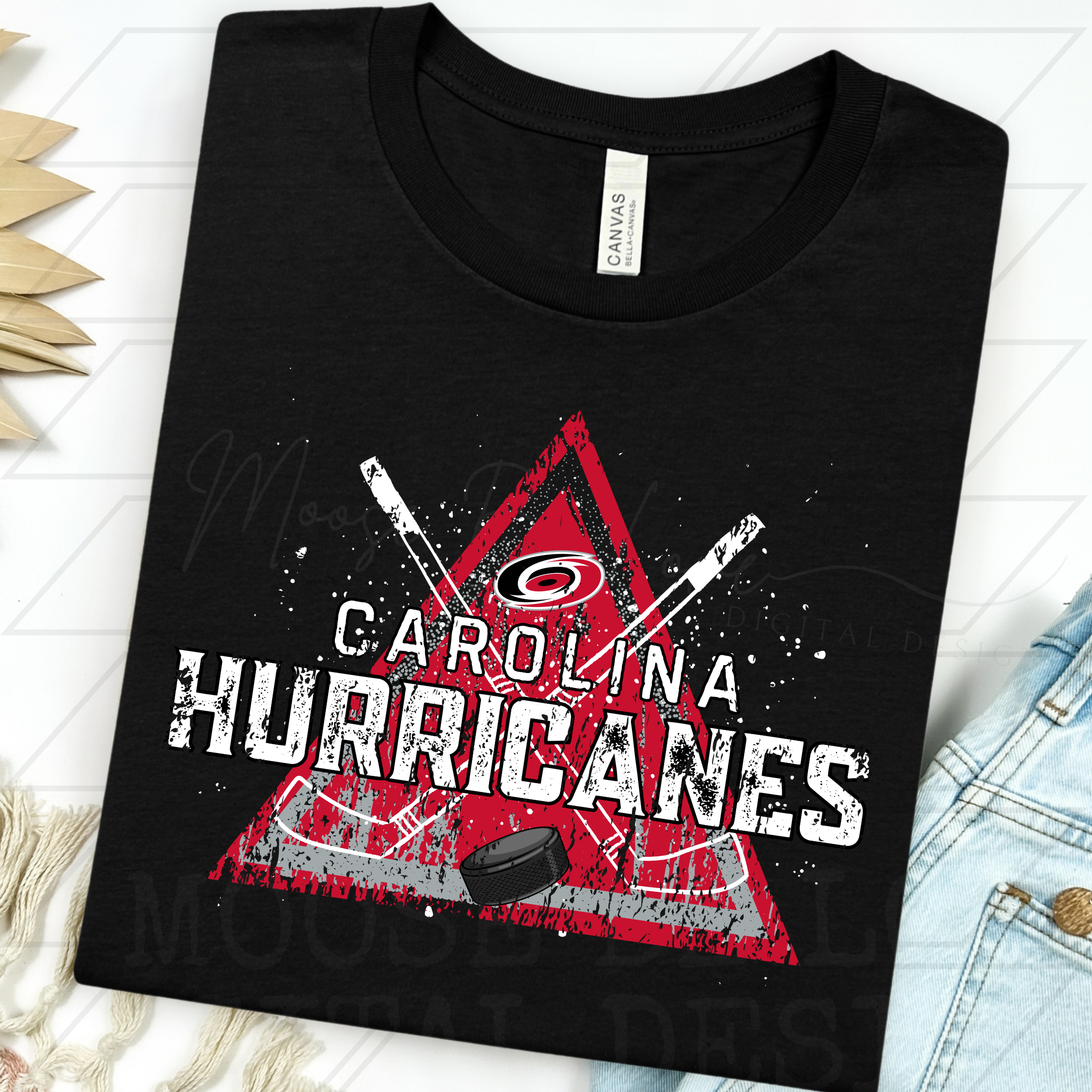 CAROLINA HOCKEY VINTAGE GRUNGE SPLATTER TRANGLE PNG