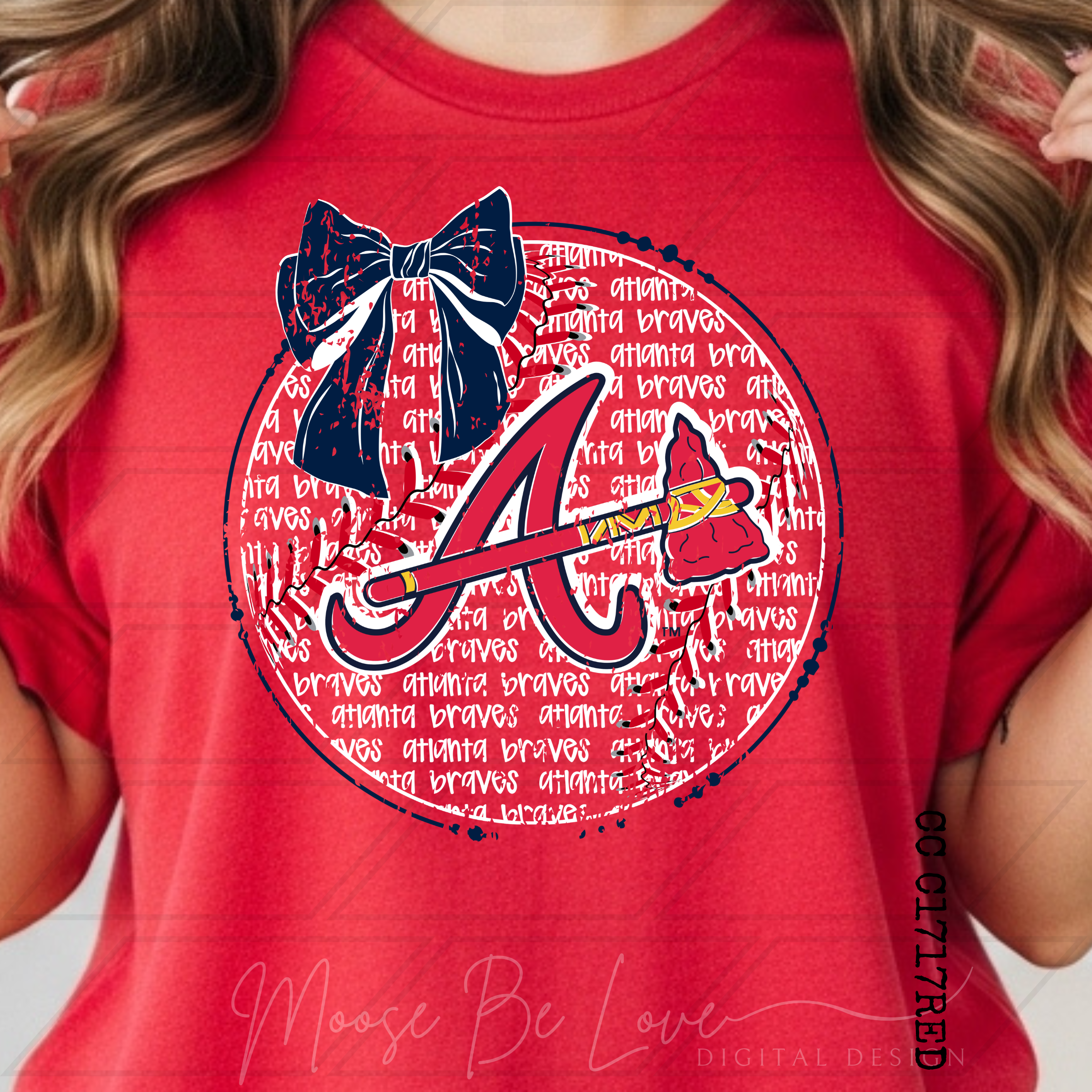ATLANTA BELLA BOO TYPOGRAPHY BASEBALL BOW BUNDLE