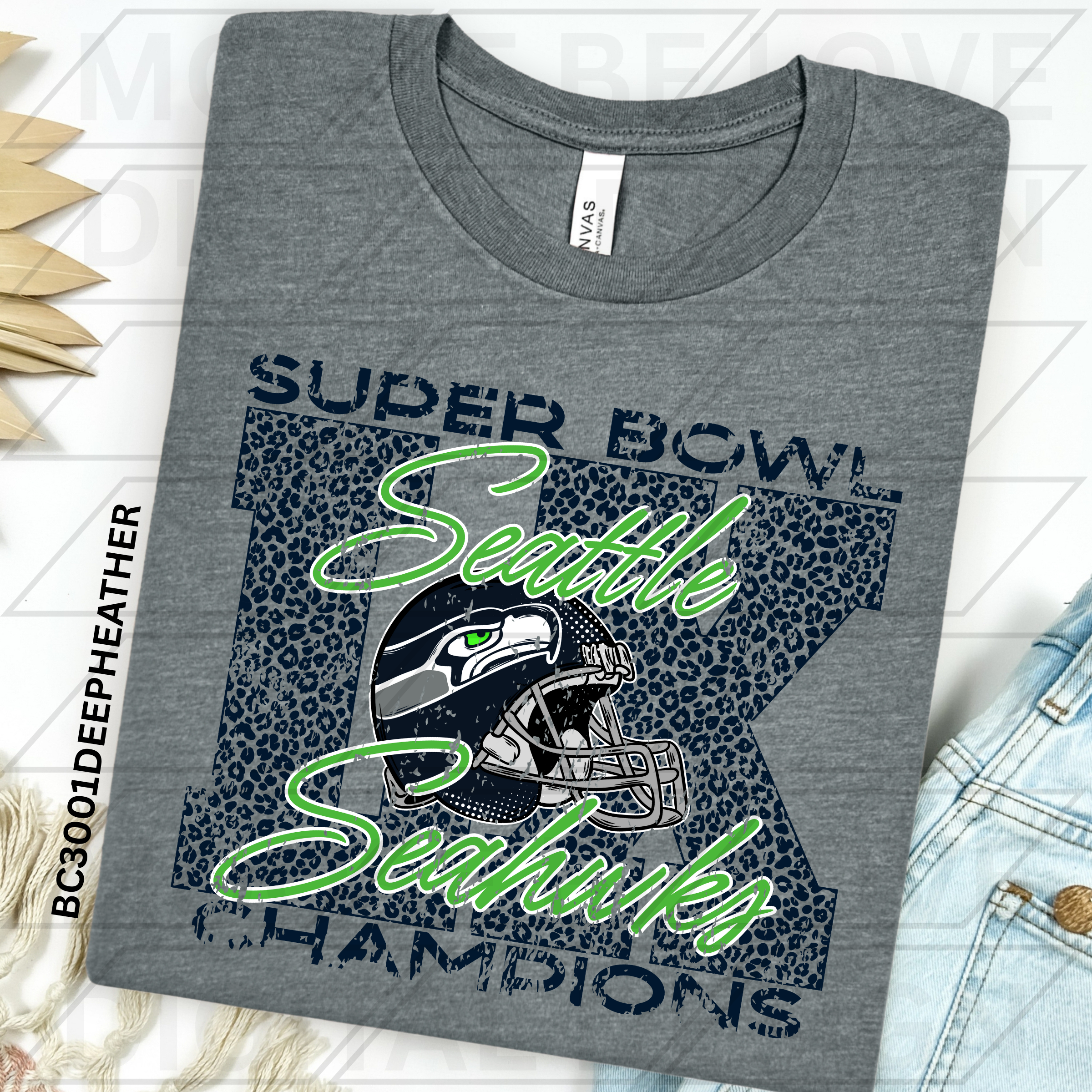SEATTLE SUPER BOWL LX CHAMPIONS DISTRESSED LEOPARD BUNDLE