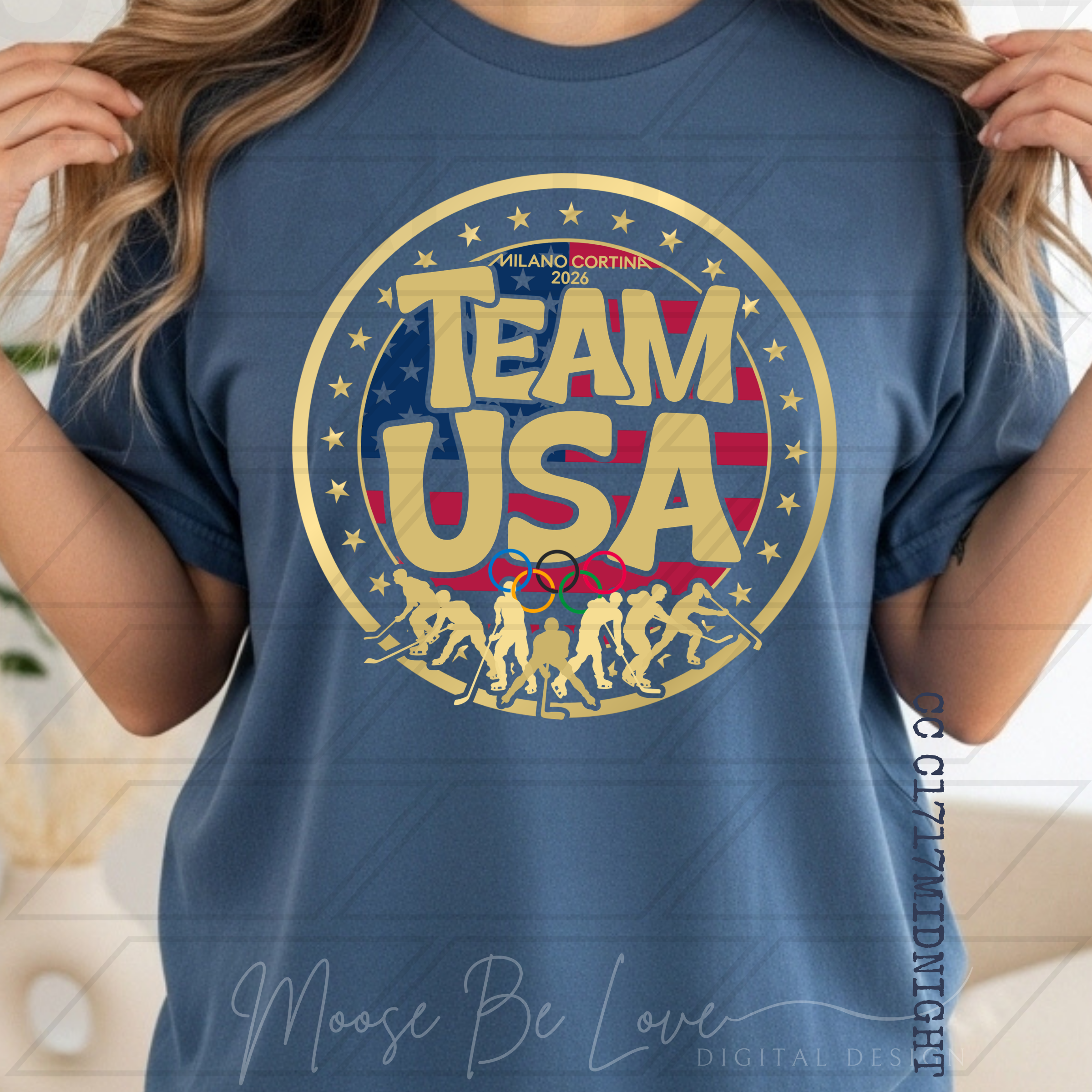 GOLD TEAM USA HOCKEY AND STARS PNG