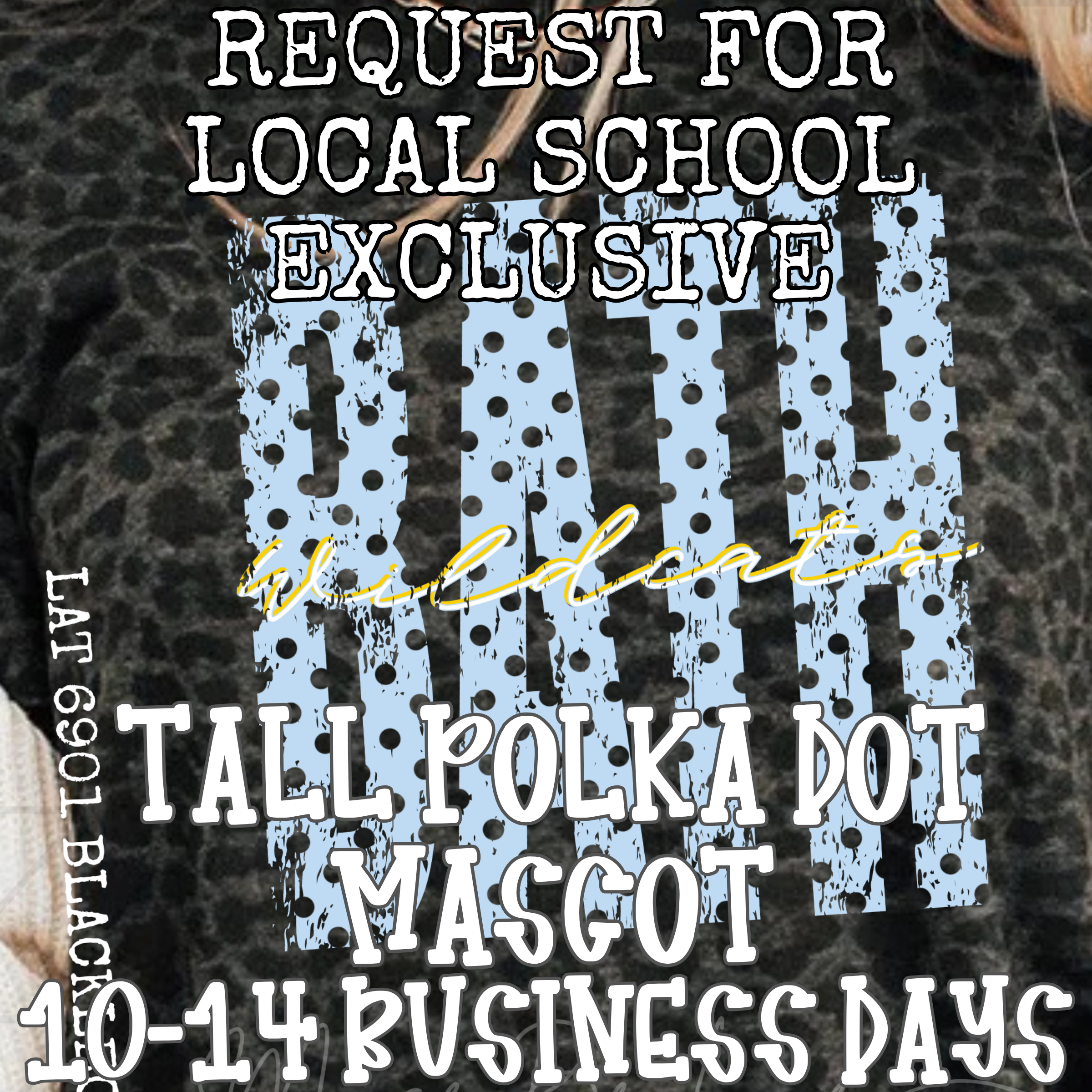 CUSTOM EXCLUSIVE LOCAL SCHOOL REQUEST TALL POLKA DOT MASCOT **3 COLORWAYS**10-14 BUSINESS DAY TAT**