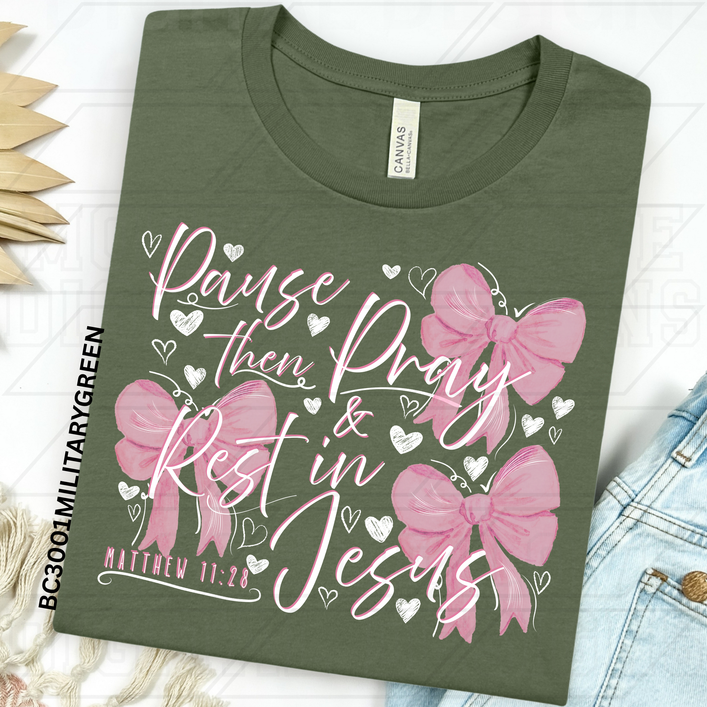 PRAY, PAUSE AND REST IN JESUS PNG