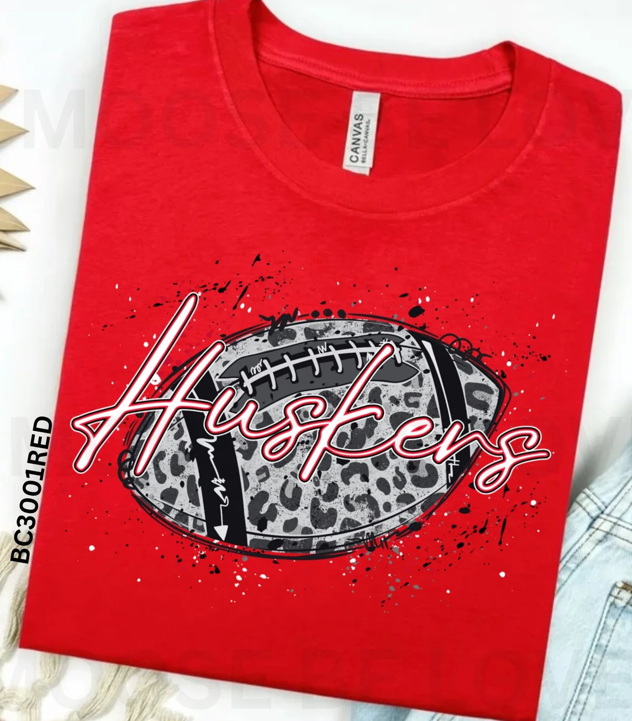 HUSKERS LEOPARD FOOTBALL PNG