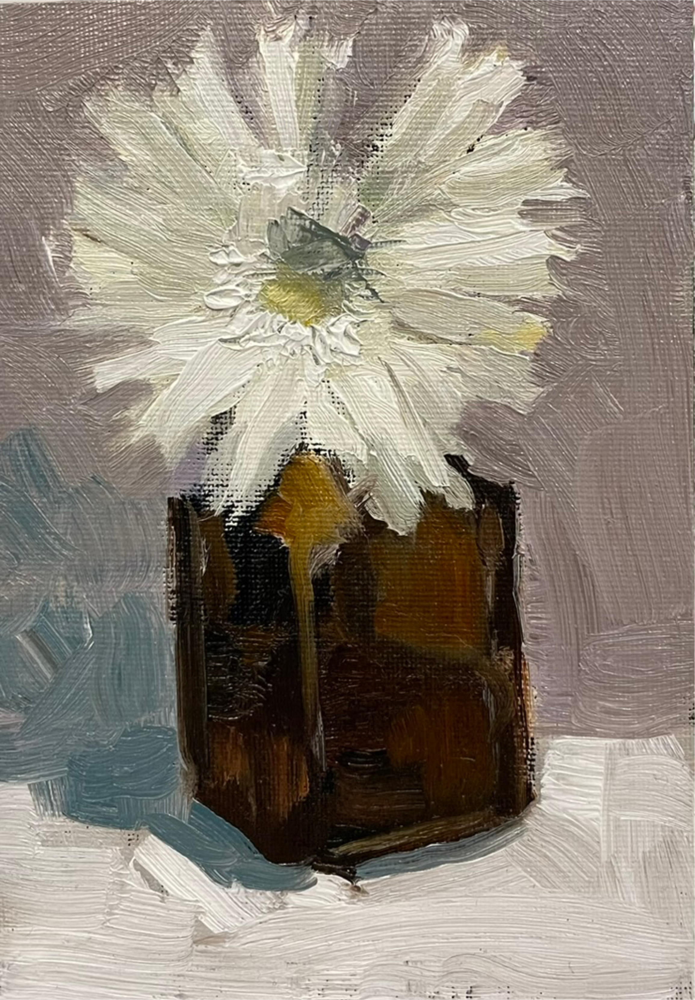 Illuminated White Daisy