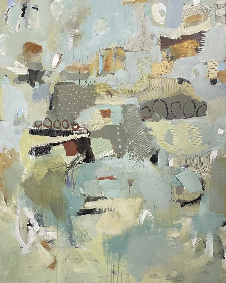 "Vespa" 48 × 60, mixed media on canvas
