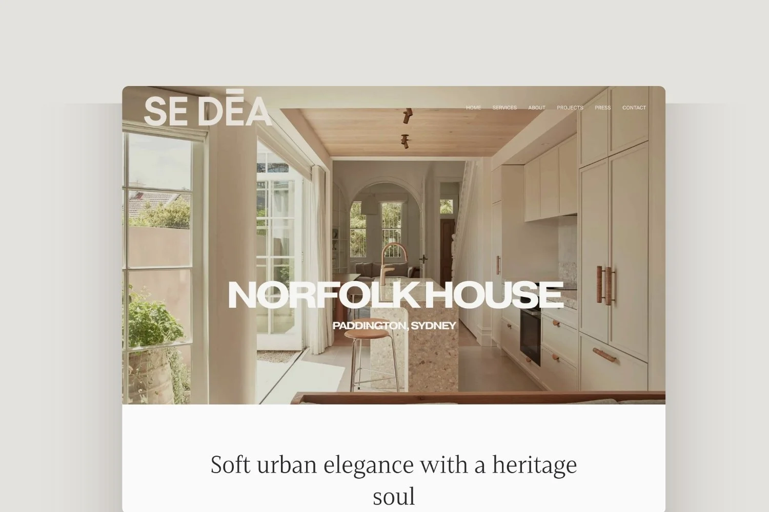 Project Location Page Design for SeDea Interior Design, Sydney | By Indeko Creative