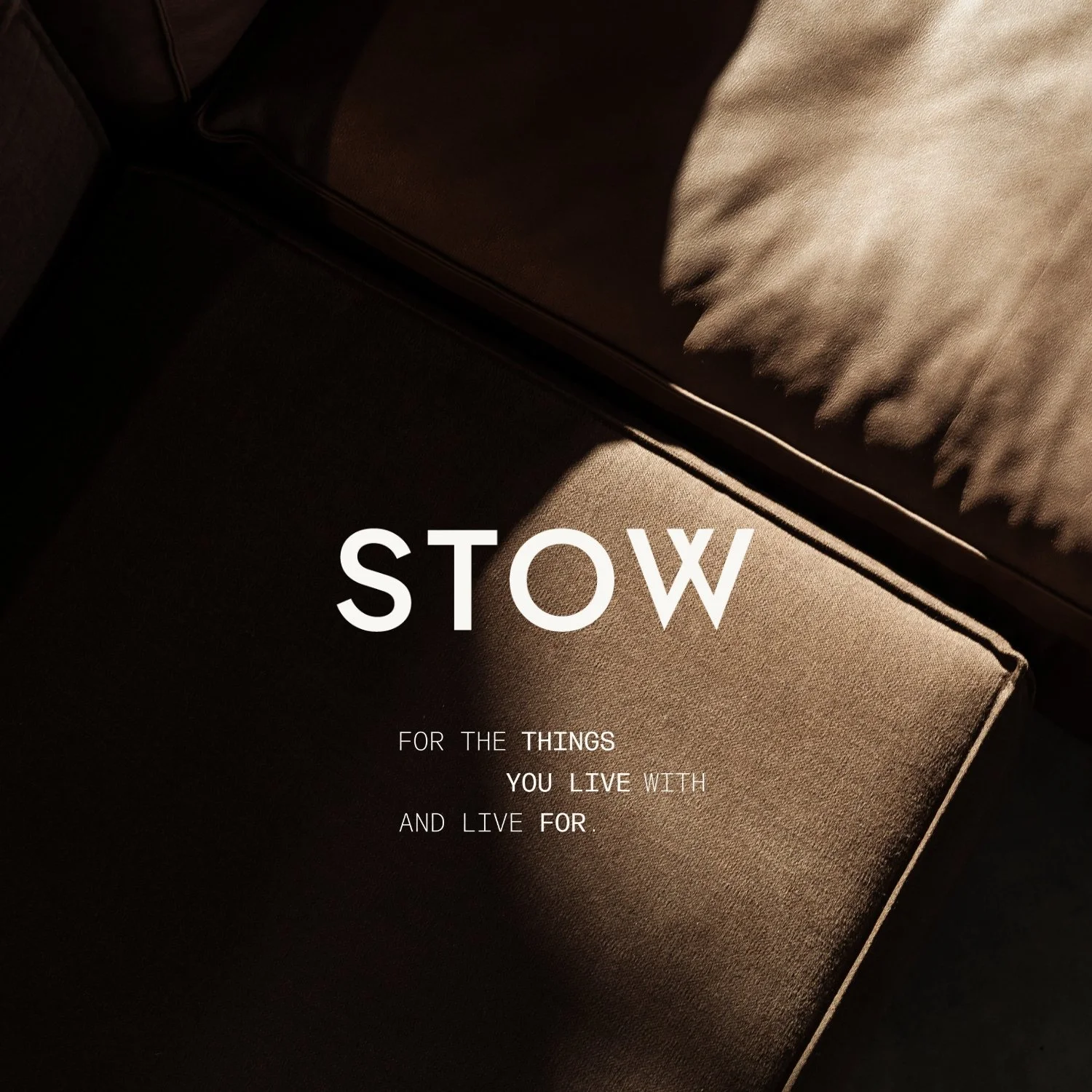 A mock-up of the brand identity and logo for Stow By Design, Oregon USA, by Indeko Creative.