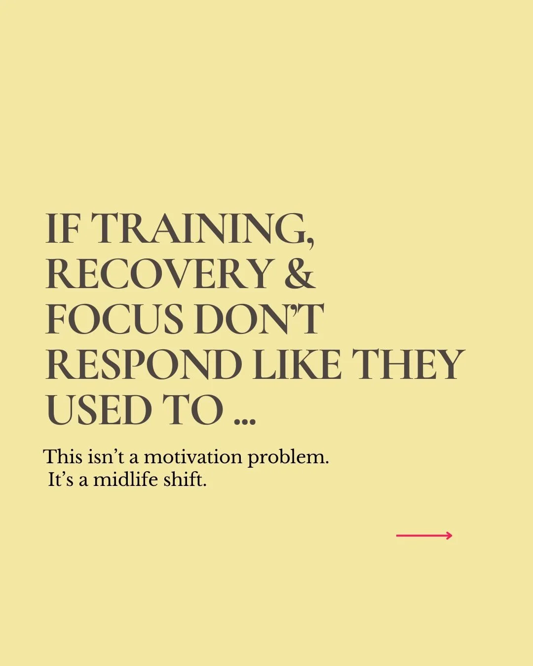 If you&rsquo;ve always trained, stayed active, and taken responsibility for your health - but lately recovery, sleep, focus, or energy don&rsquo;t respond as predictably as they once did - this is a common midlife shift.

Not a motivation issue.

Not