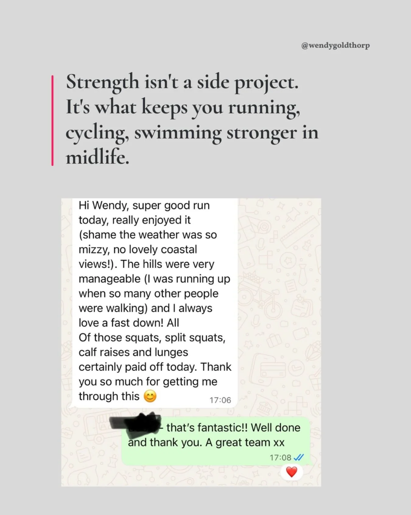 Strength isn&rsquo;t a side project. It&rsquo;s what keeps you running, cycling, swimming stronger in midlife. 

My client built strength training as the foundation of her sports training.

Three years working together. One incredible woman who showe