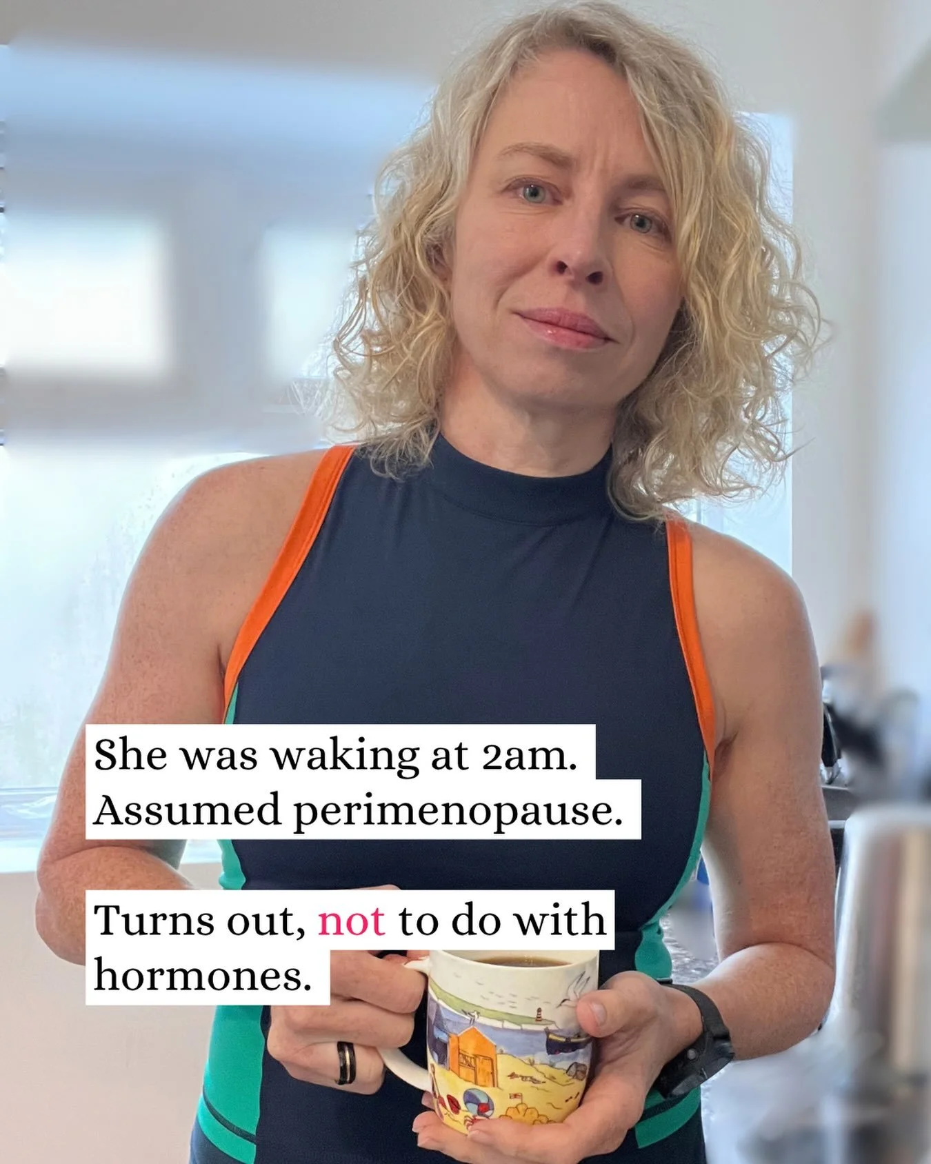 She was training in the evenings and not eating afterwards. Blood sugar dropping at 2am, waking her up. 

One fuelling adjustment. Problem gone. ✅

The symptom was real. But the cause was somewhere else entirely. 

Most assume perimenopause. It&rsquo