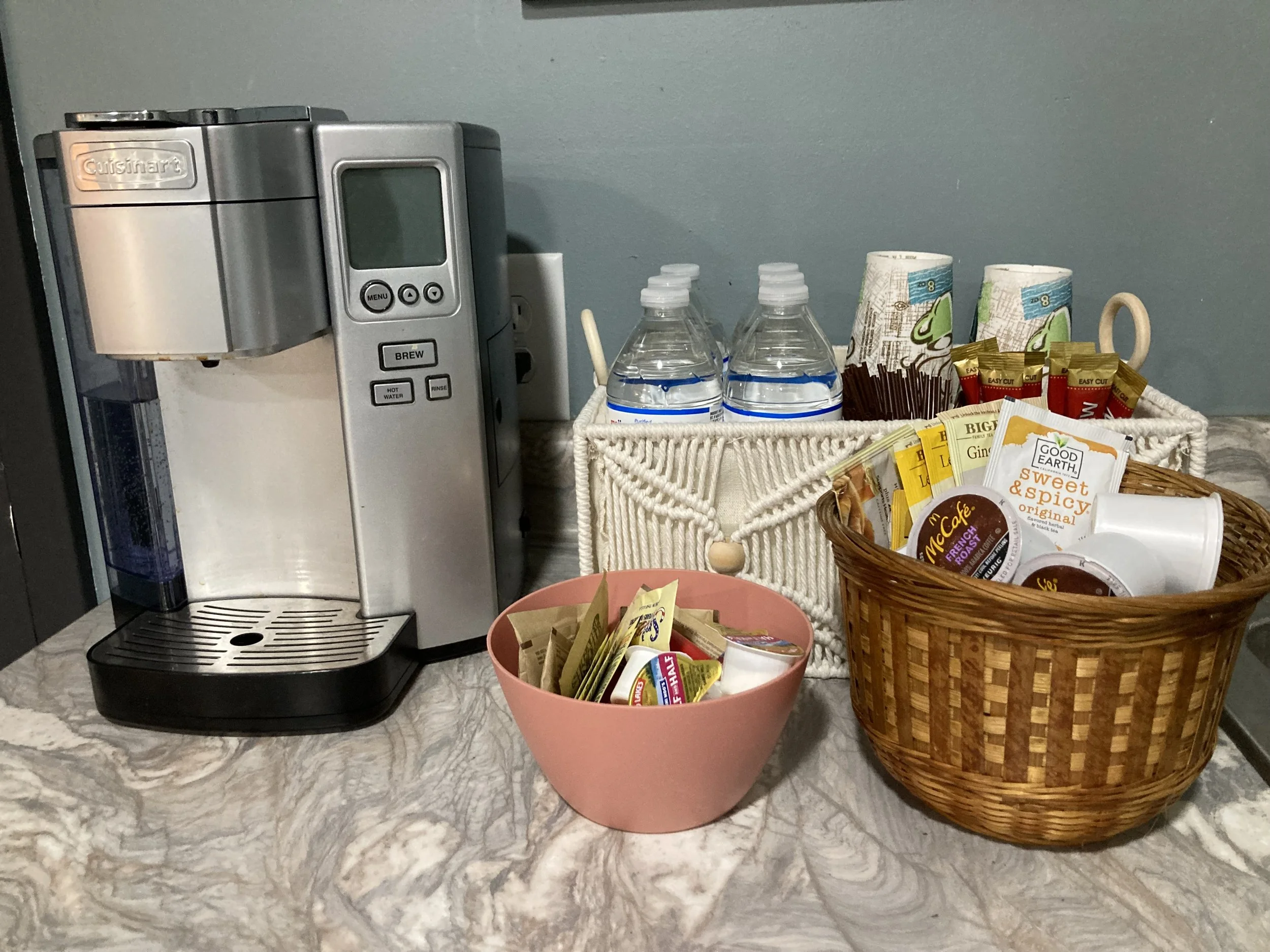 Beverages in the waiting area
