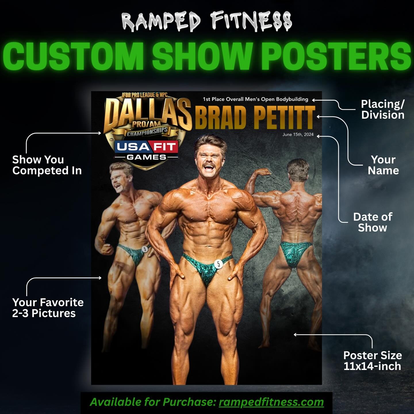 Competition season is underway!📢&nbsp;Order a custom 11x14-inch poster to highlight your favorite memories and details from competition day, creating a timeless piece of memorabilia. Each poster is made to order and customized just for you.✨&nbsp;

