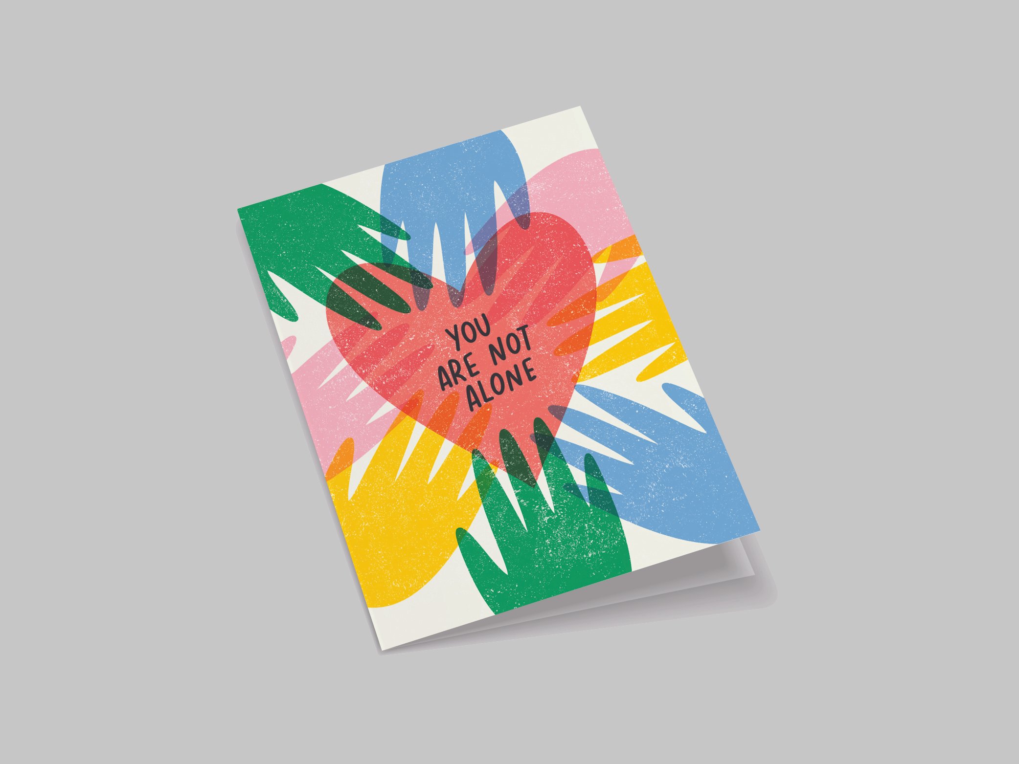 Alternate angle view of the greeting card displayed upright, offering a comprehensive look at the card's design and structure.