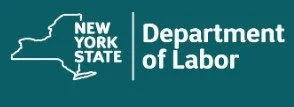 New York State Department of Labor logo with state outline.