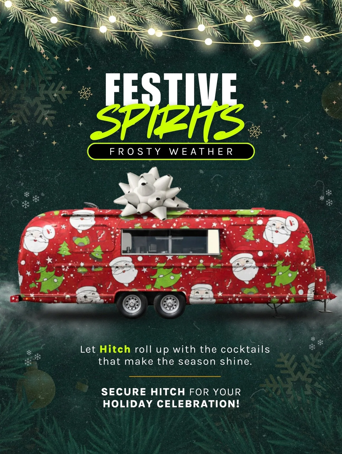 &lsquo;Tis the season for festive spirits and Hitch is ready to roll in with the holiday cheer 🎄✨ 

Let us bring the cocktails that make your celebration shine.

Click the link in our bio to reserve Hitch for your holiday event!