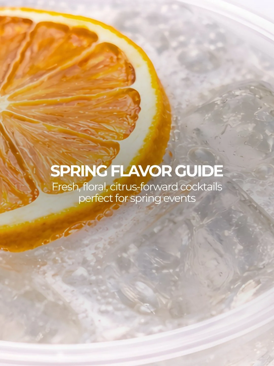 Spring, but make it signature. 🌿🍊

Bright citrus, soft florals, fresh herbs, layered botanicals &mdash; our seasonal cocktails are crafted to feel as good as they look. Thoughtfully built, perfectly balanced, and designed to stand out at any event.