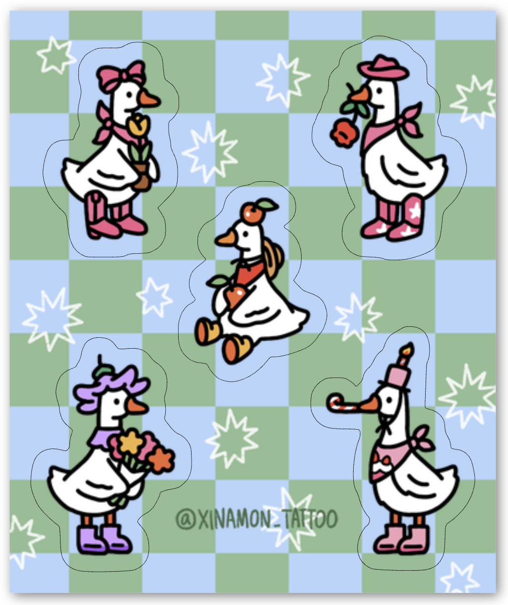 Duck Sticker sheet