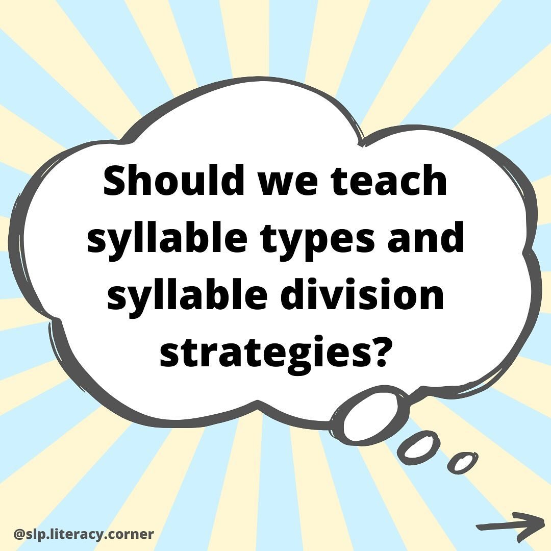 ⭐️ According to the International Dyslexia Association (IDA), structured literacy instruction should systematically &amp; explicitly teach the 6 written syllable types in English:

1️⃣ Closed: syllables closed off by one or more consonant letters. Vo