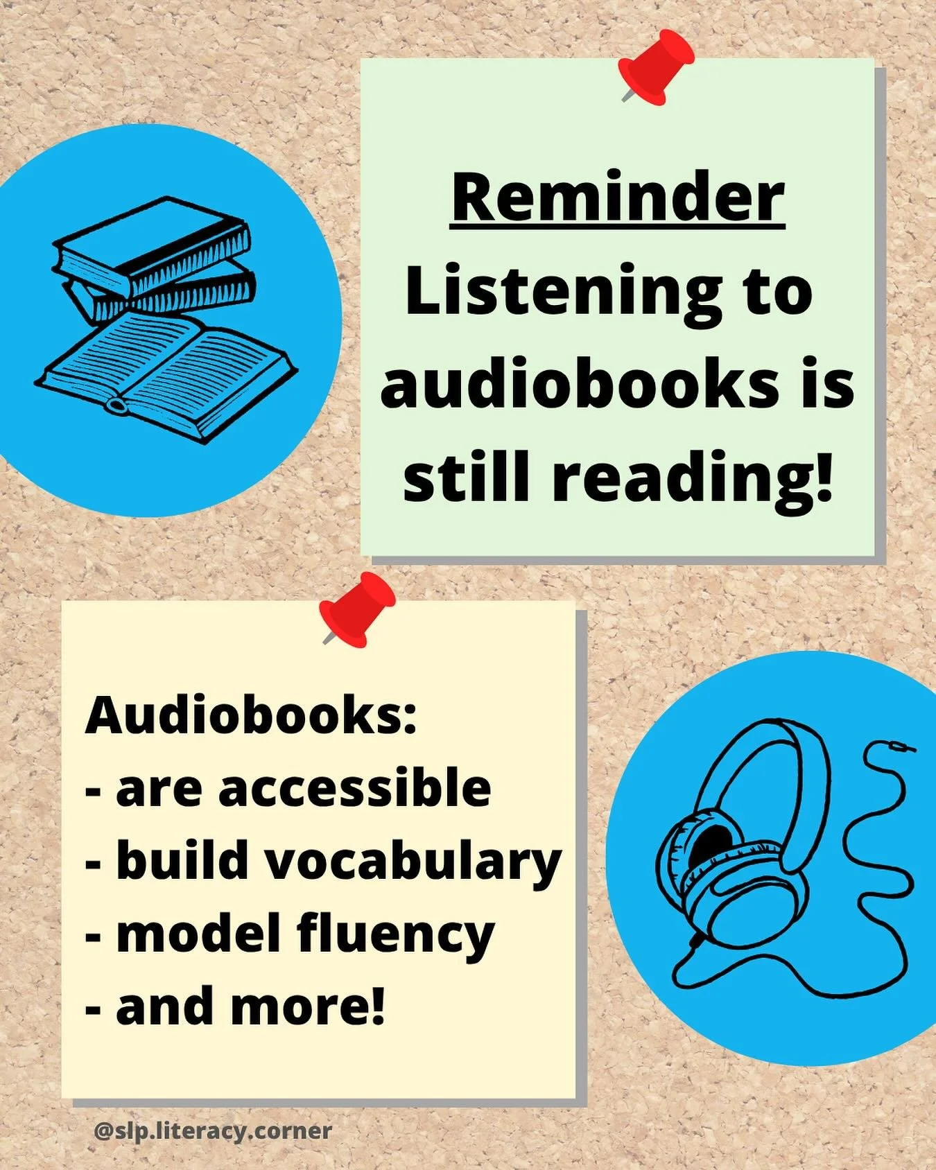 Audiobooks are books, and listening to audiobooks still counts as a form of reading! 📚

Yes, it is a different reading experience than reading written text, but there are many benefits to audiobooks.

🎧 Audiobooks make books accessible to individua