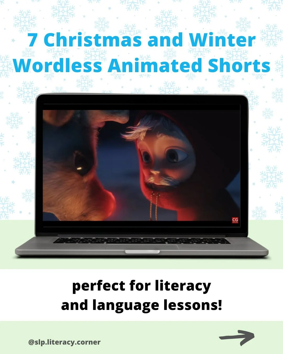 Christmas &amp; Winter Wordless Animated Shorts 💻

If you love using wordless animated shorts in therapy or the classroom, you need these in your winter lineup ❄️

And if you&rsquo;ve never tried using animated shorts for your literacy or language l