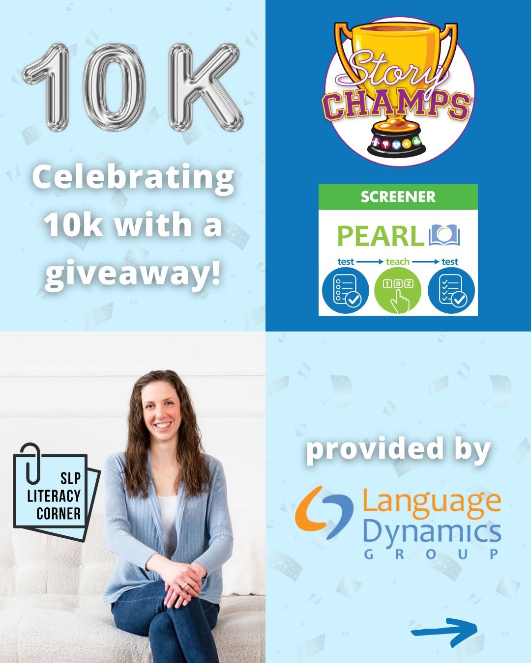 Celebrating 10k followers with a giveaway! 🎉

To thank you for being part of the SLP Literacy Corner community, I&rsquo;ve teamed up with @languagedynamicsgroup to bring you an incredible giveaway&hellip;

🏆 Story Champs Bundle, including one Story