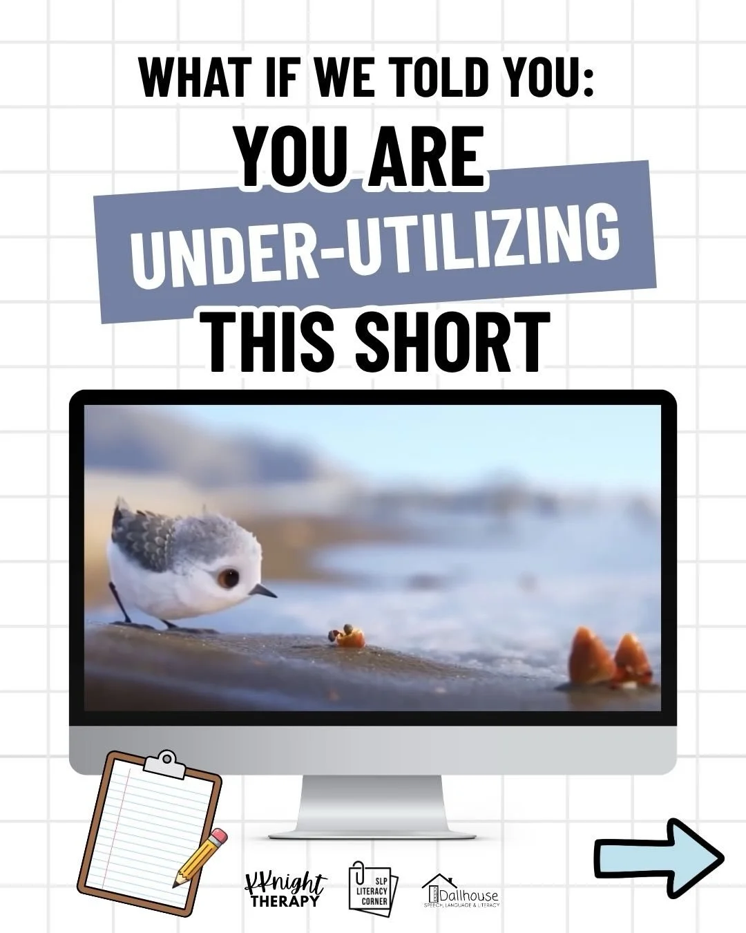 Lesson plan = done ✅

We&rsquo;ve outlined a ready-to-implement written retell lesson using a fan-favourite wordless animated short, Piper. 

1️⃣ Watch the whole video to give context for the lesson and get students engaged with the fun animated shor