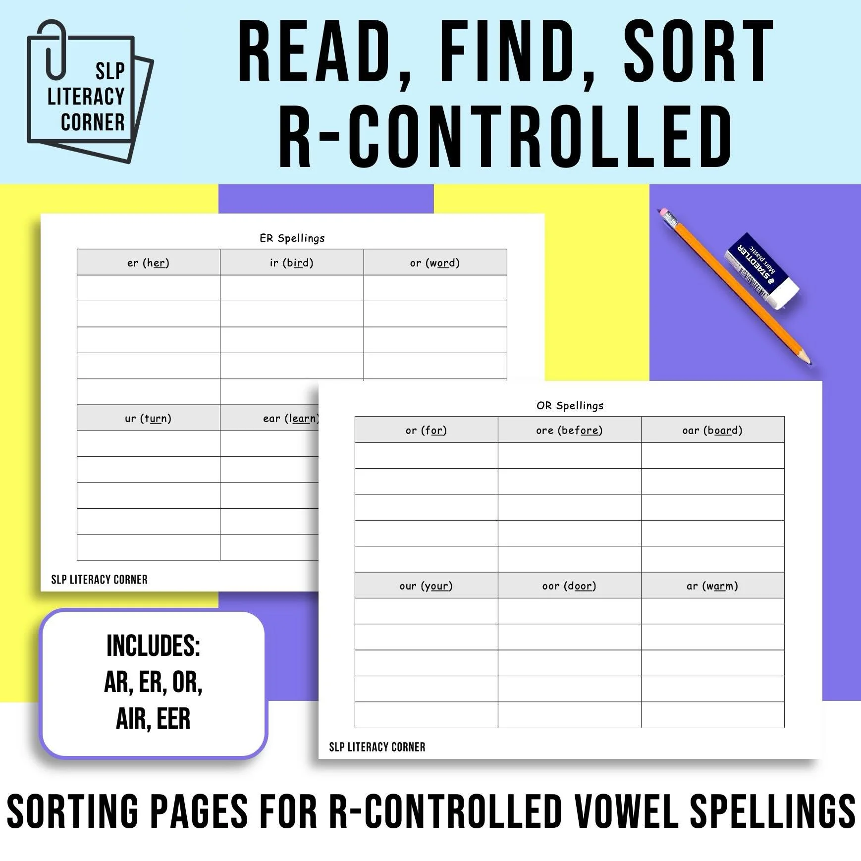 ✨NEW✨ R-Controlled Vowels Sort Sounds by Spelling

I didn&rsquo;t have time to hype my new resource before I went on vacation, so here&rsquo;s a SURPRISE GIVEAWAY 🎉

🎉 Like this post
🎉 Comment anything (an emoji, tag a friend, whatever!)
 That&rsq