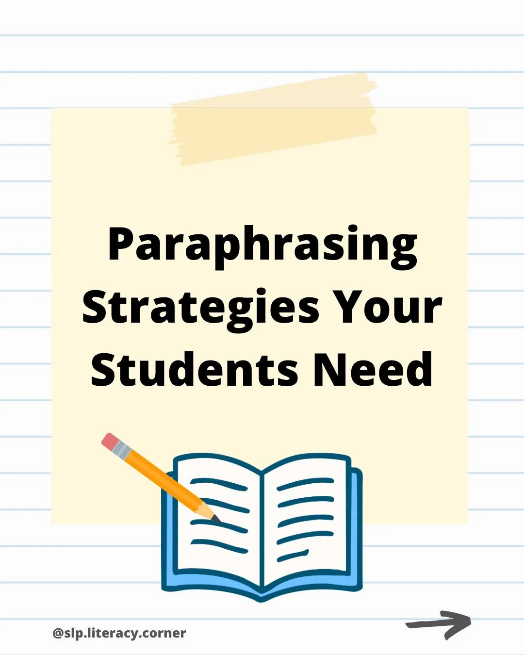 Do you find yourself constantly reminding students to put information into their own words? (Please say it isn&rsquo;t just me 😆)

💡 Try teaching these explicit strategies for before, during, and after paraphrasing! 
 📖 I also put together a FREE 