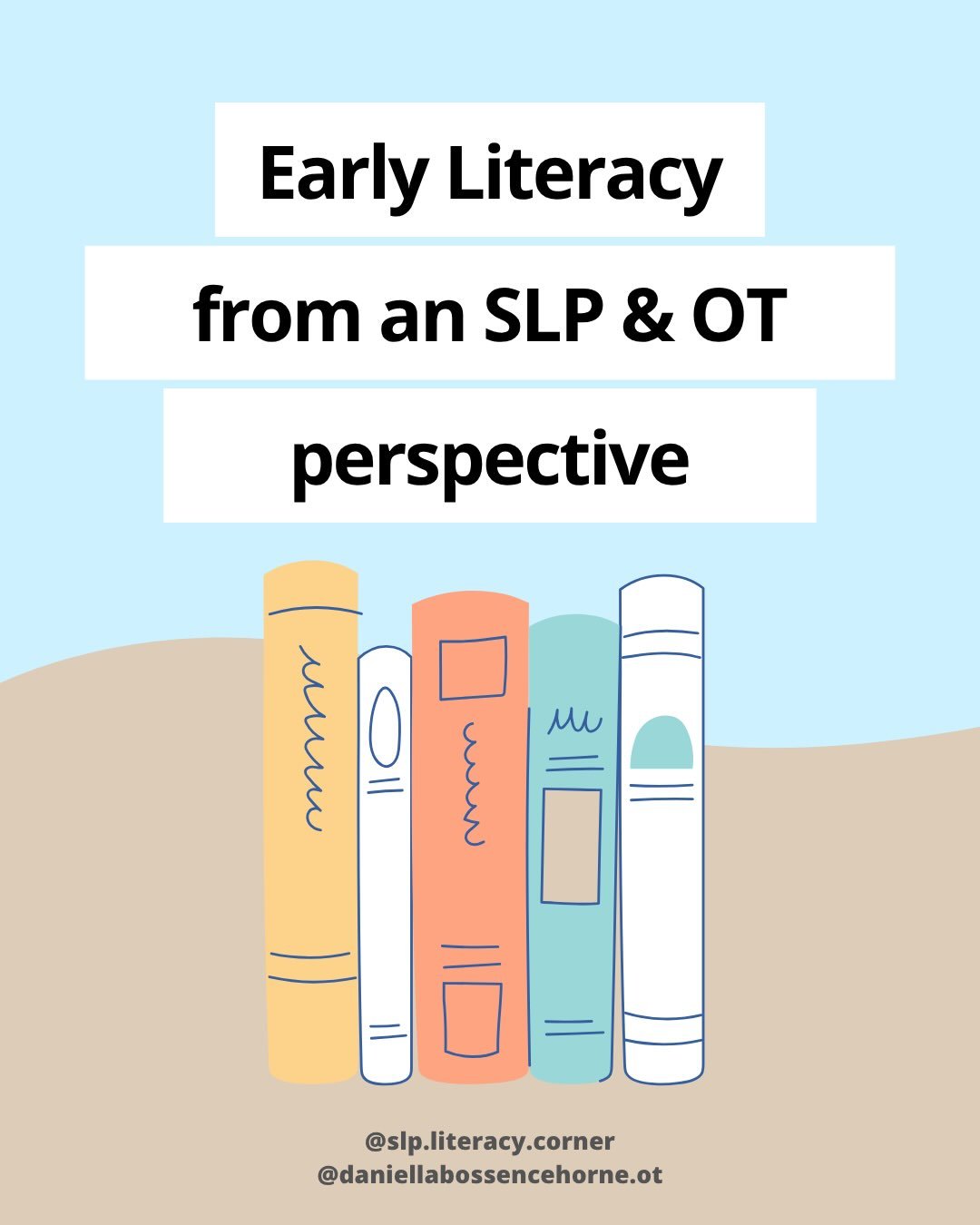 SLPs and OTs bring different but complementary perspectives to supporting early literacy! 💛📚

While our roles may look different, working together can help us better understand and support the whole child.

Different lenses, but a shared goal of he