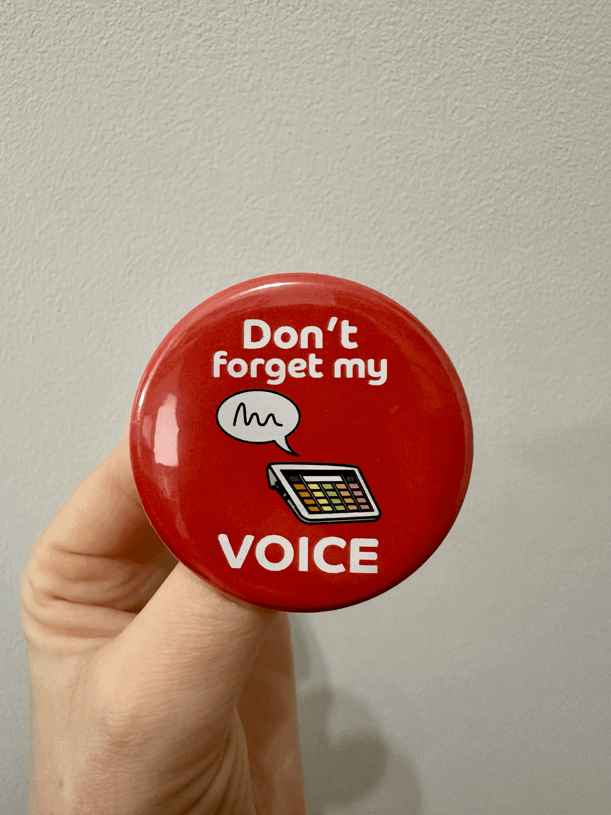'Don't forget my VOICE' Badge