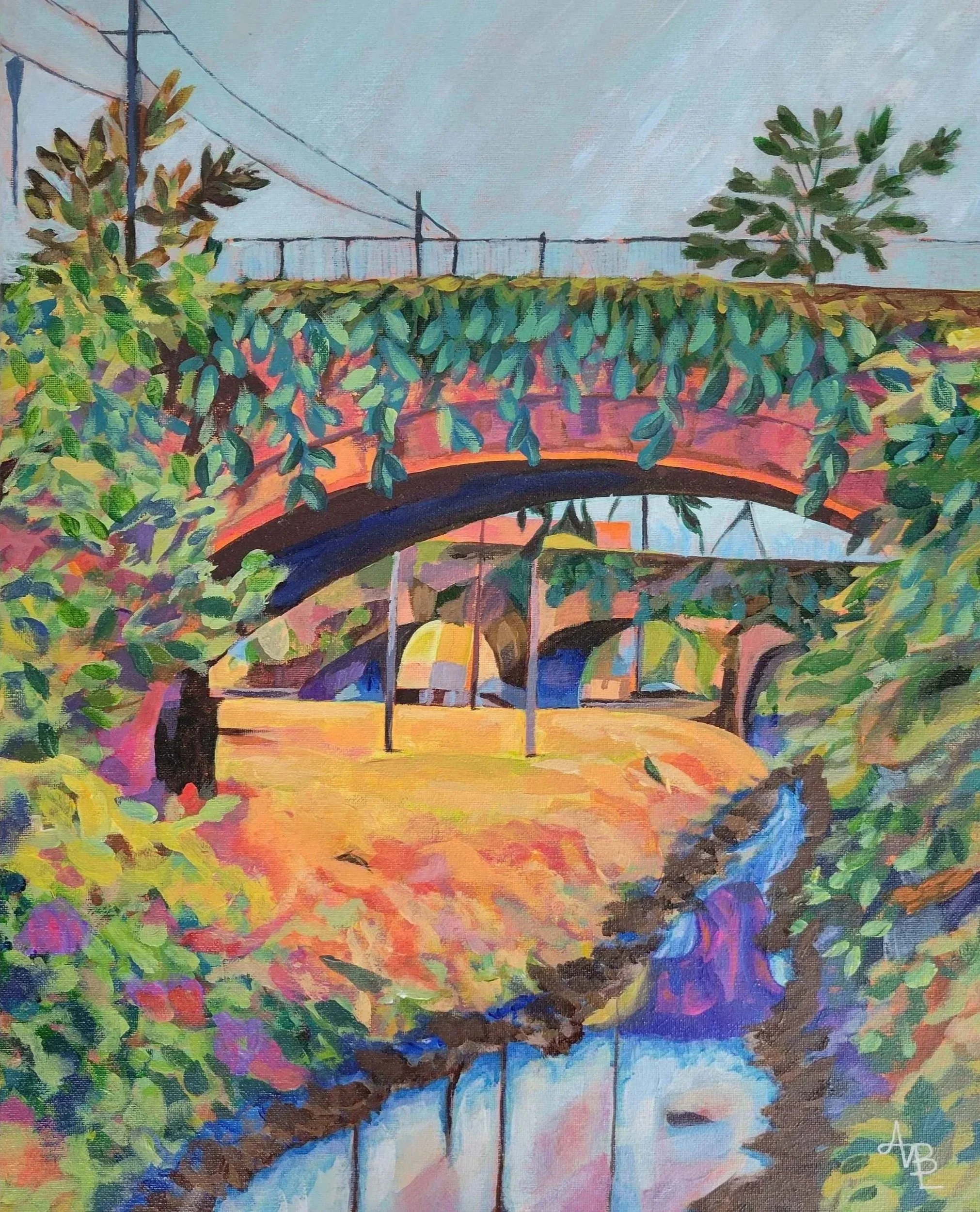 'Bridge of Possibilities' Original Acrylic Painting on Canvas (16 x 20 inches)