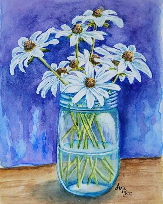 'Beauty In A Jar' Original Watercolor Painting (08 X 10 inches)