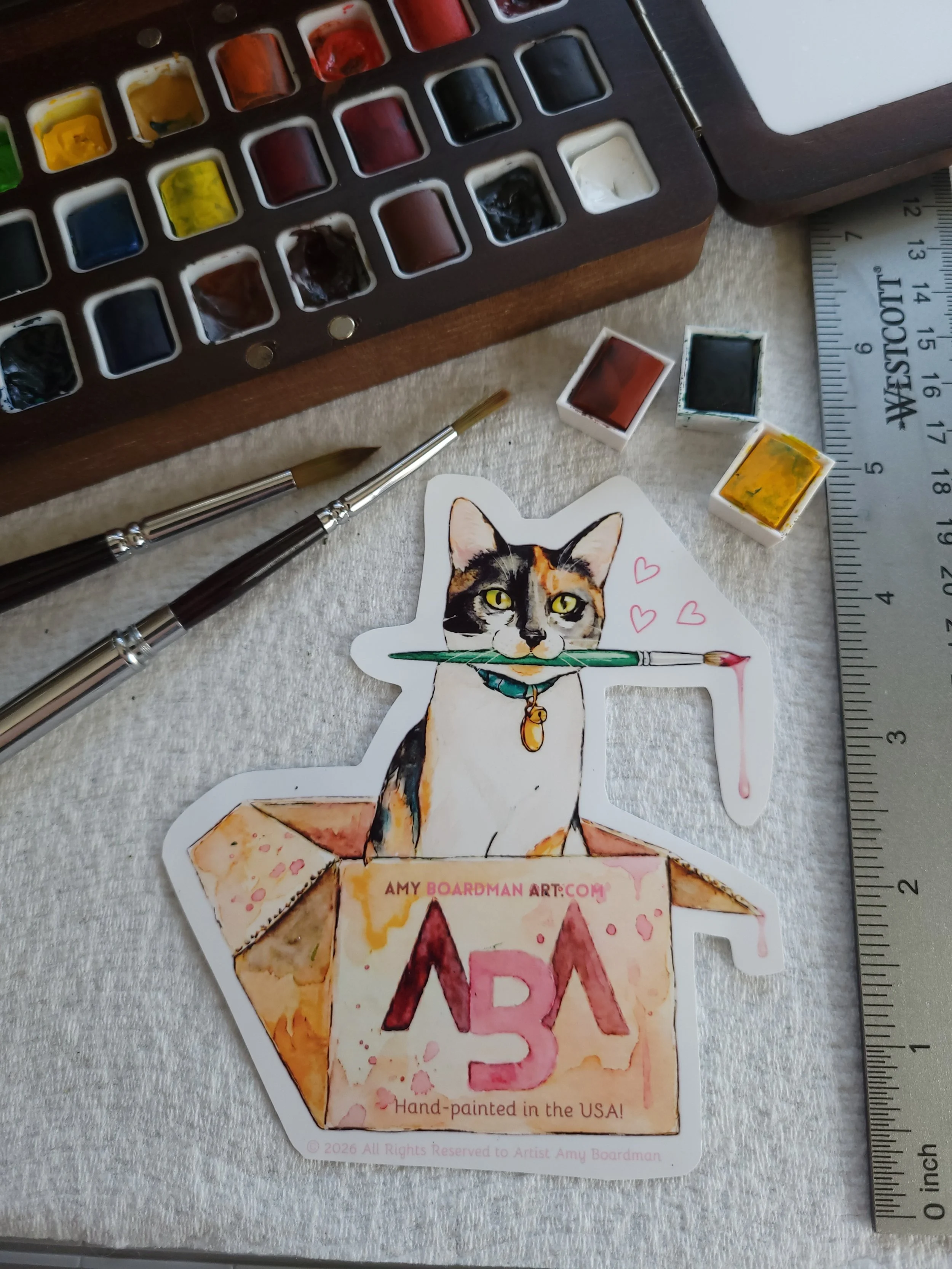 KI-Lani: The Masked Studio Ninja Unboxing | Watercolor Vinyl Sticker