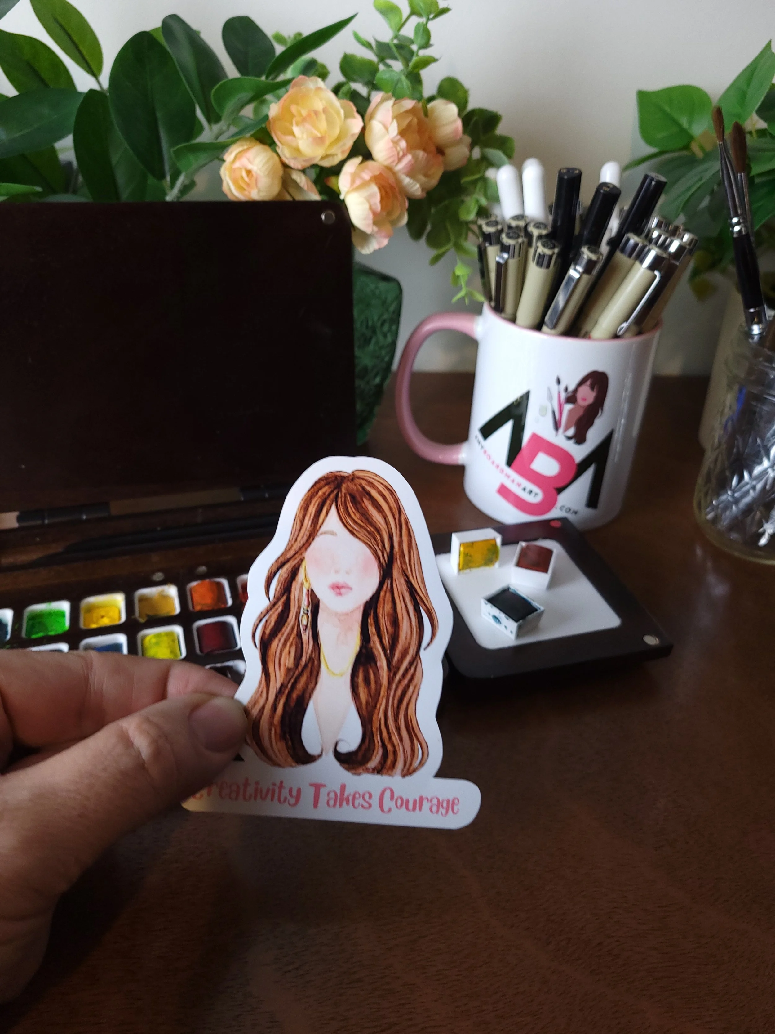 Small Creatativity Takes Courage Artist with PaintbrushEarring By Amy Boardman.jpg