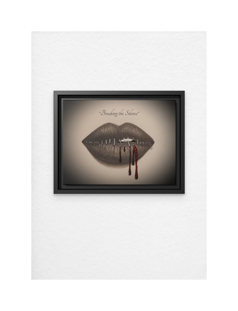 Breaking the Silence_Text_Framed Canvas Print_Staged.jpg