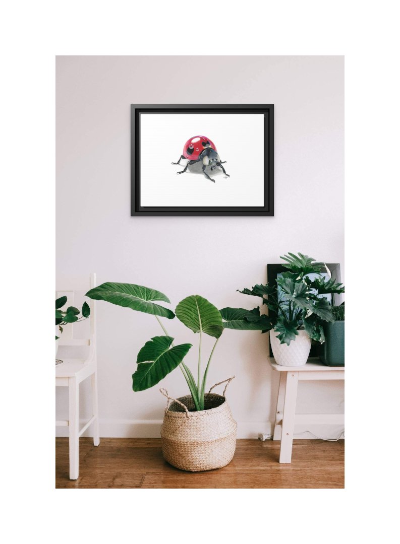Lucky Ladybug_Framed Canvas_Staged.jpg