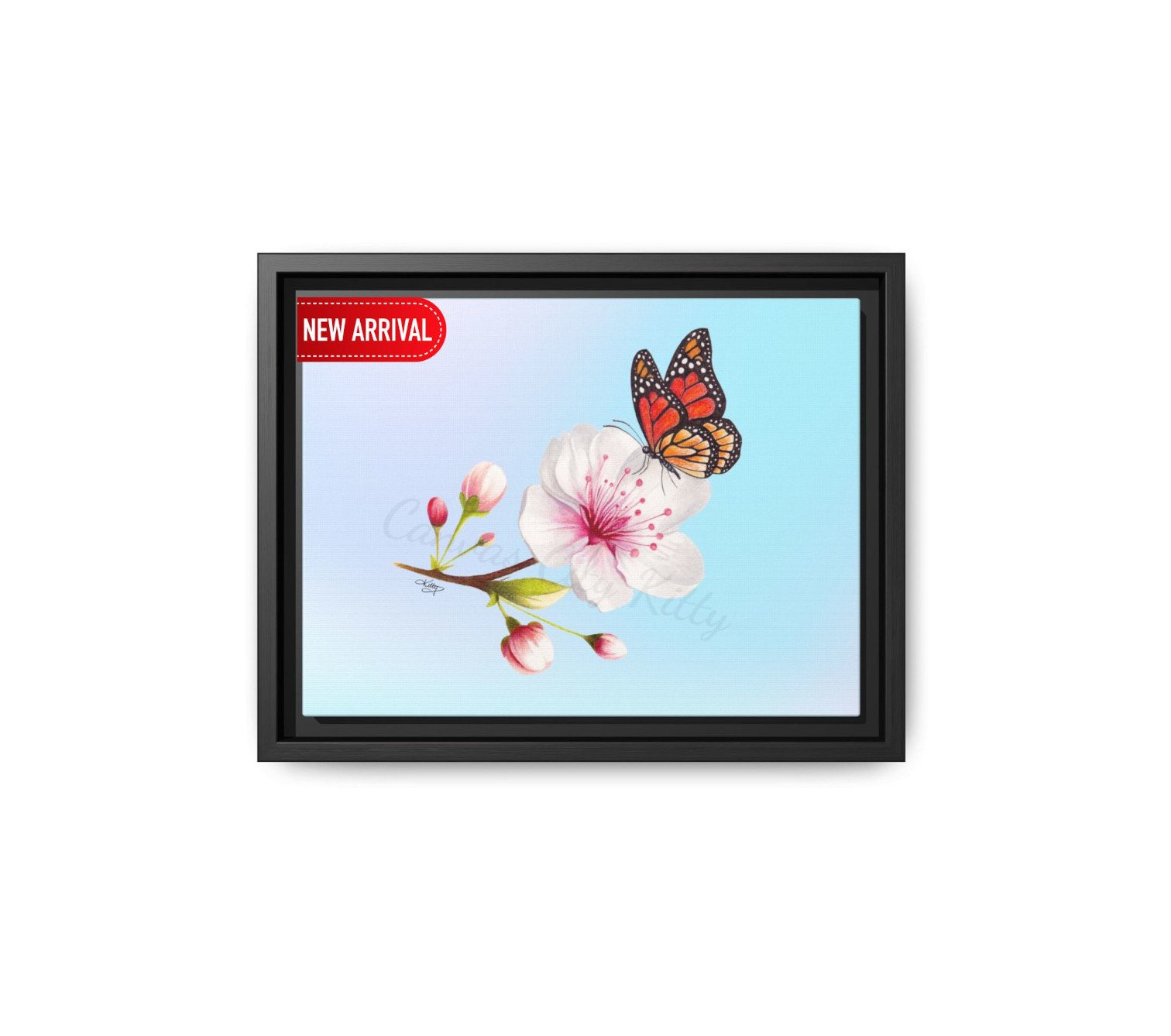 New Arrival_Whispers of Spring_Pastel Aesthetic Background_Black Framed Canvas.jpg