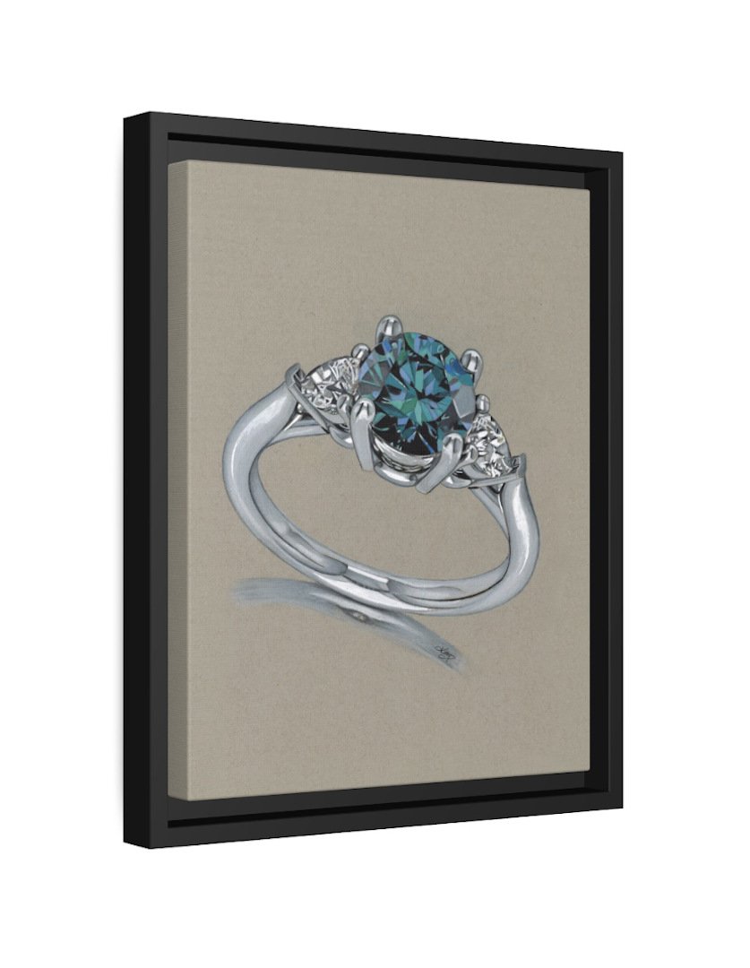 Blue Diamond_Framed Canvas Print_Sideview.jpg