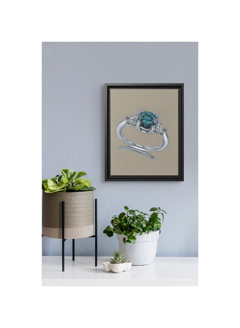 Blue Diamond_Framed Canvas Print_Staged.jpg