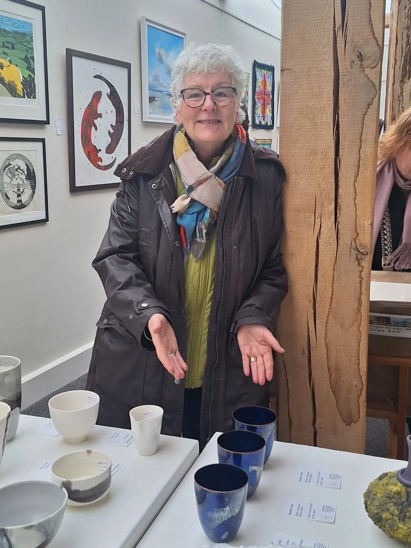 My work at @inspiredby.gallery at @northyorkshireopenstudios @danbylodge.  Thanks to the staff who added photography to their already busy role and took a picture for me xxx. And we had already been to the seaside.  Just looking at the photo I wonder