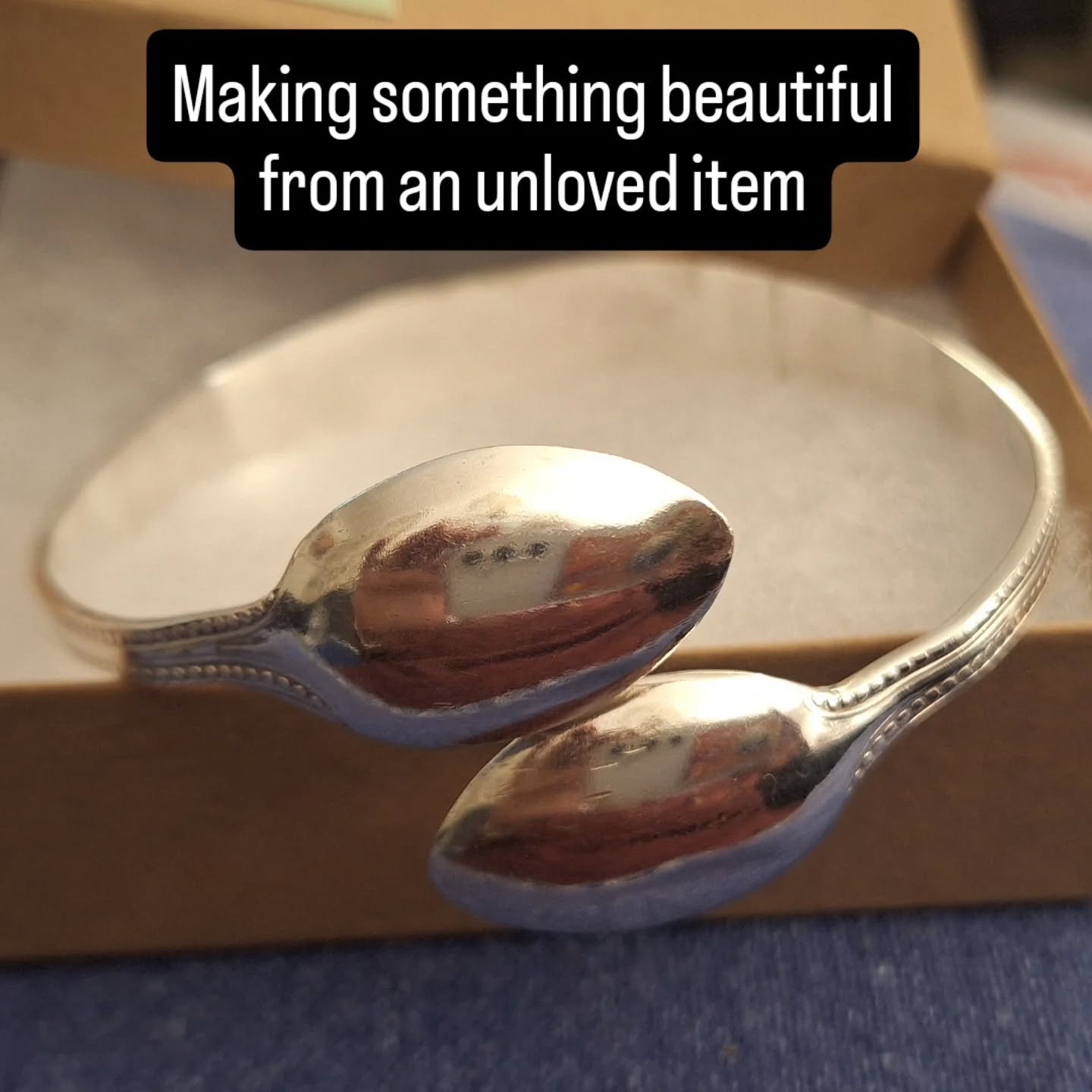 Continuing on my journey of recycling silverware.  Silverware that was useful and now looks beautiful