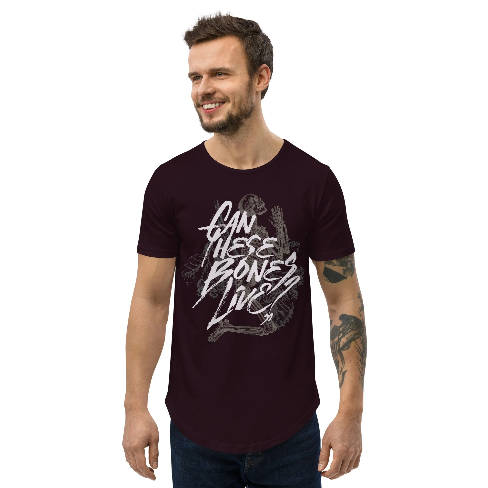 Bones Men's Curved Hem T-Shirt