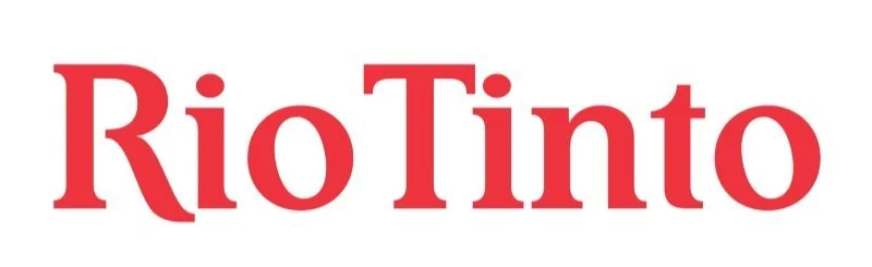 Text reading 'Rio Tinto' in bold, red font on a white background.