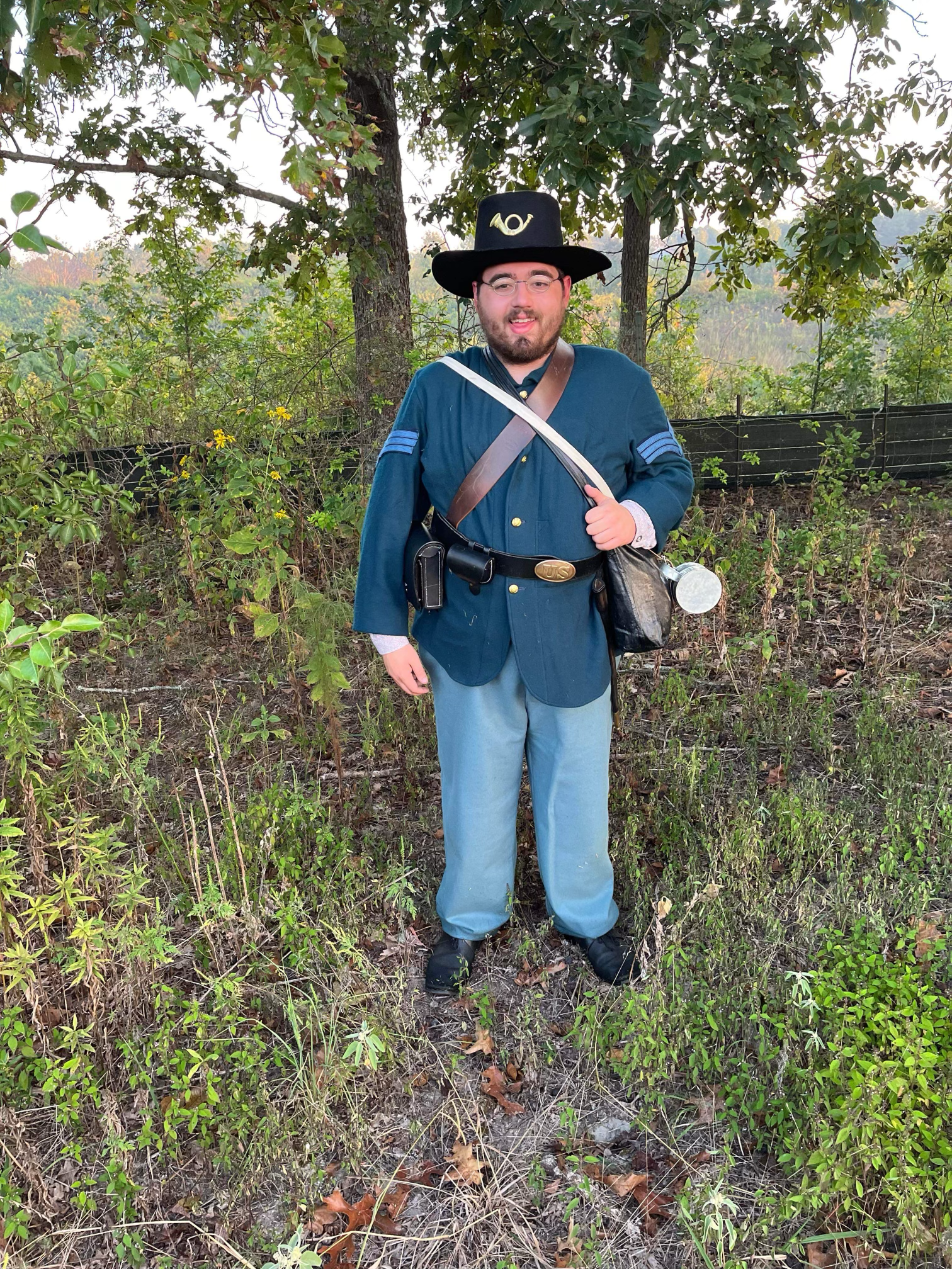 Sgt.
 Perry with our Federal Haversack
